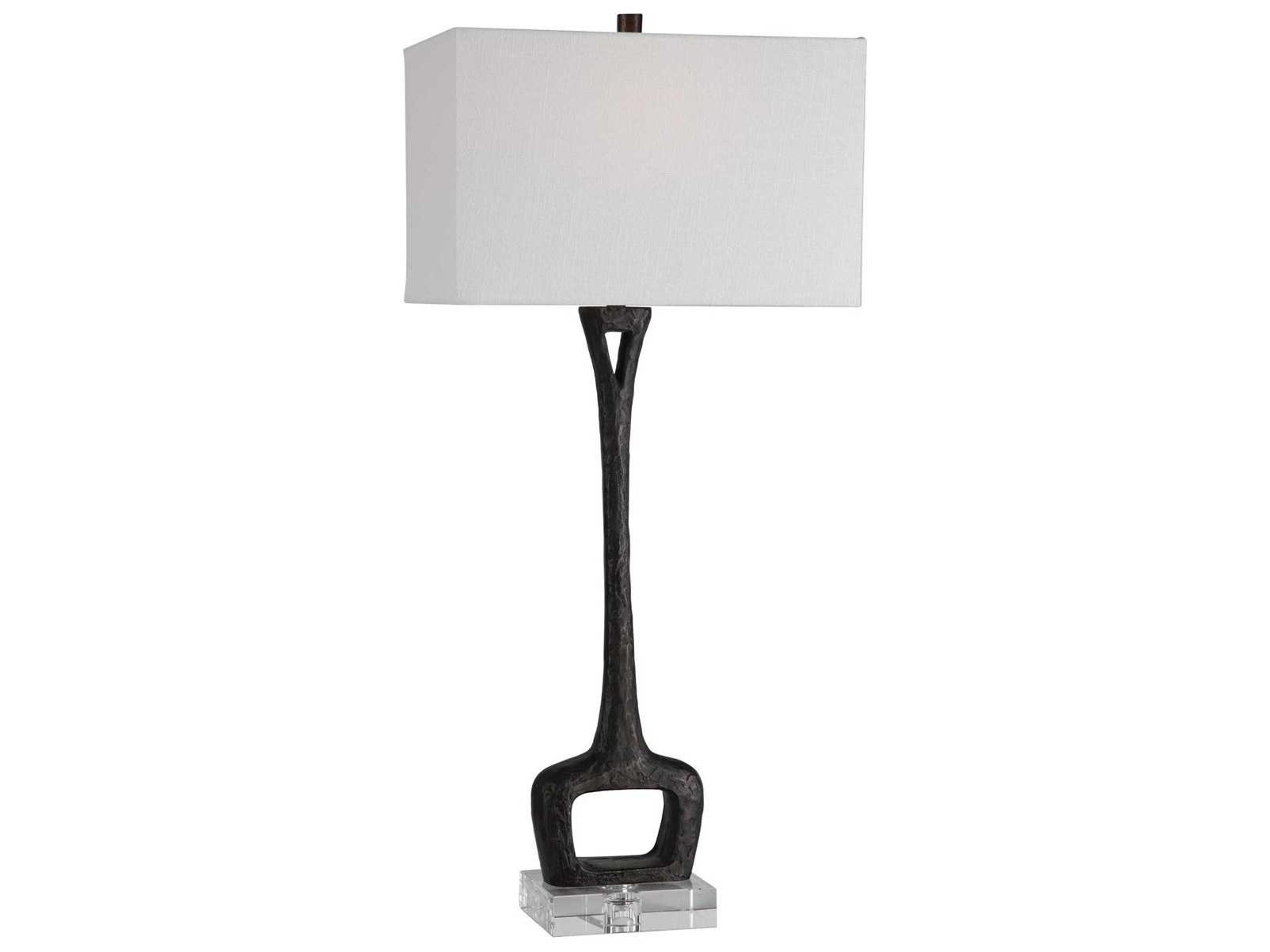 Darbie Crystal Aged Black Rectangle Hardback Buffet Lamp