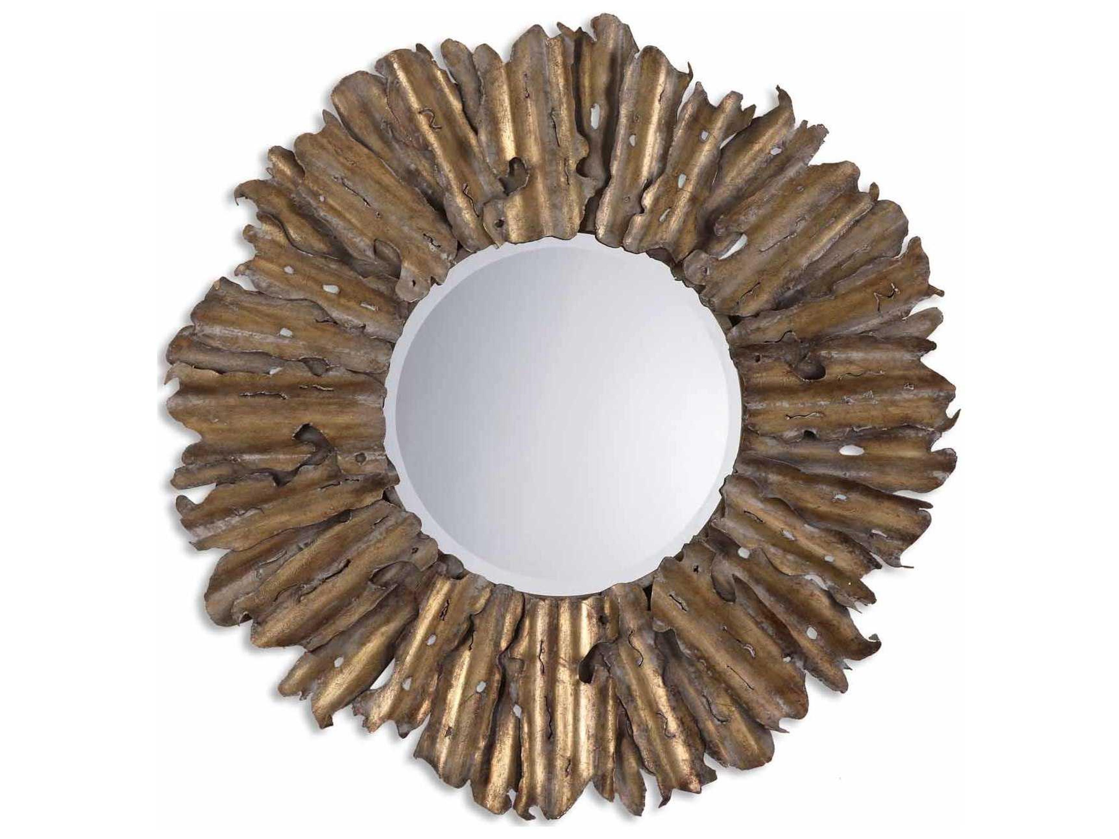 Uttermost Hemani Round Antique Gold Wall Mirror