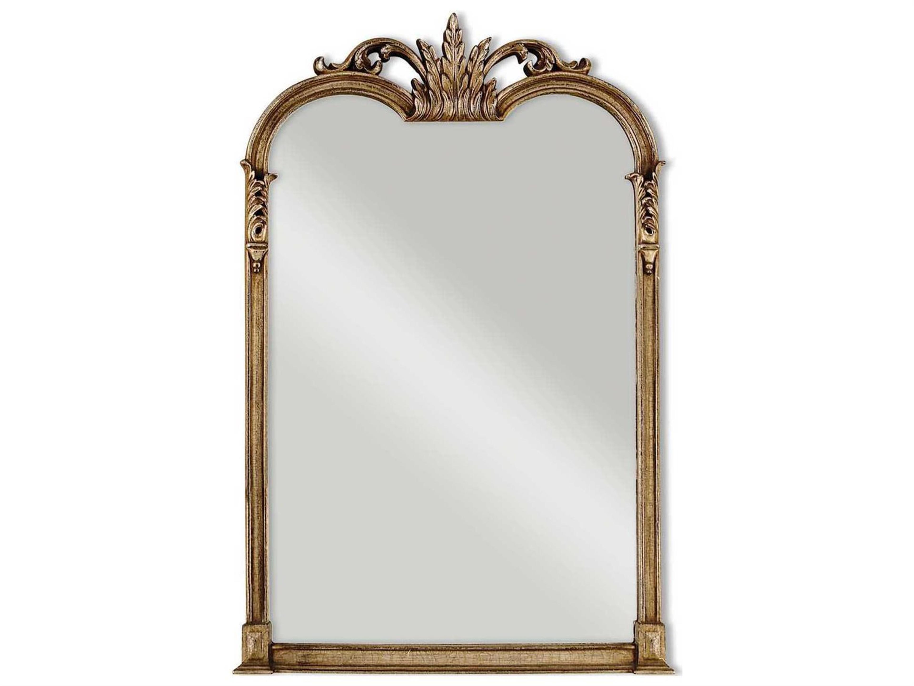 Jacqueline Rectangular Wall Mirror in Champagne Silver Leaf