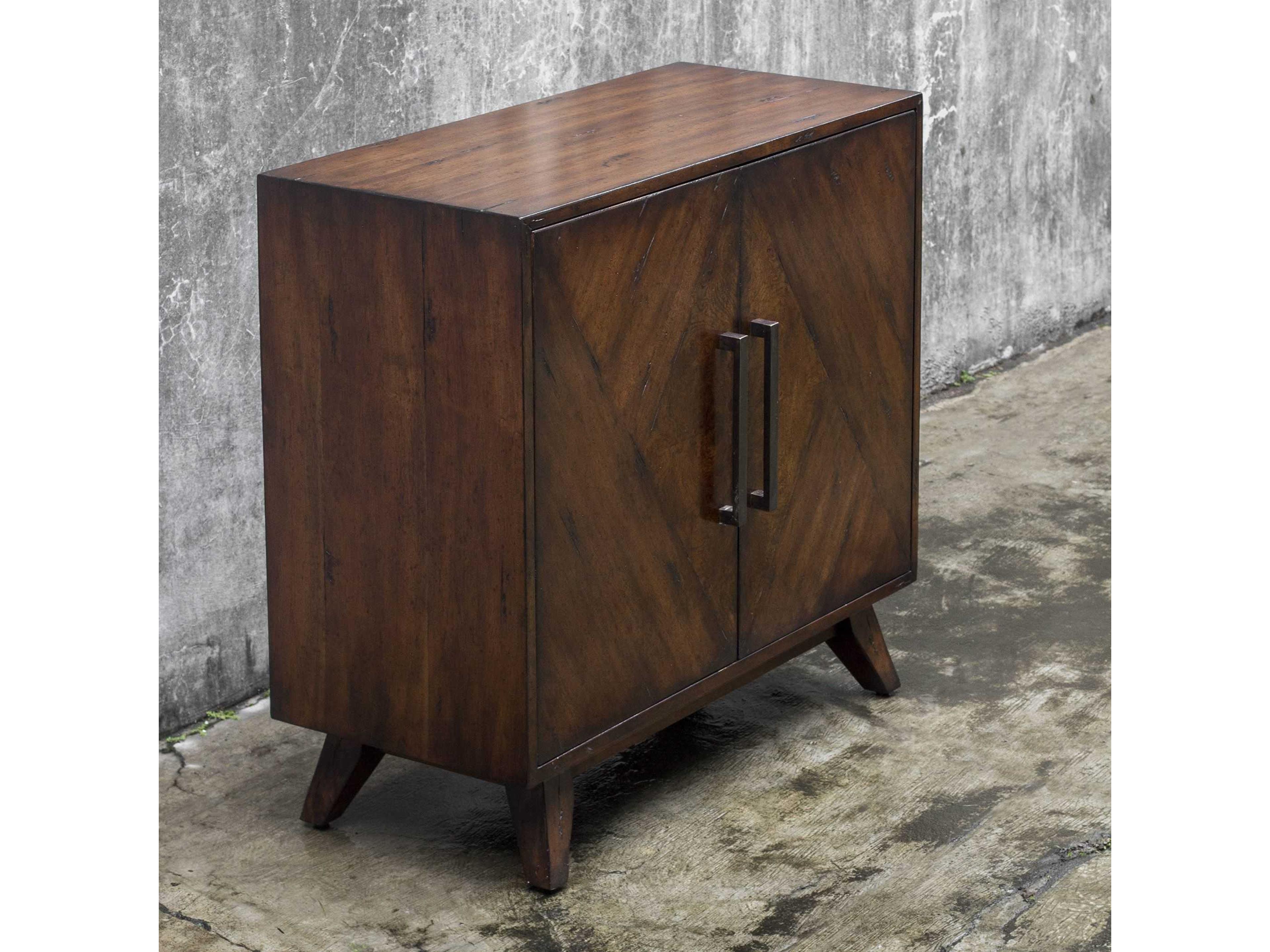 Uttermost Liri Deep Mahogany Stain Brown Ash Wood Accent Chest