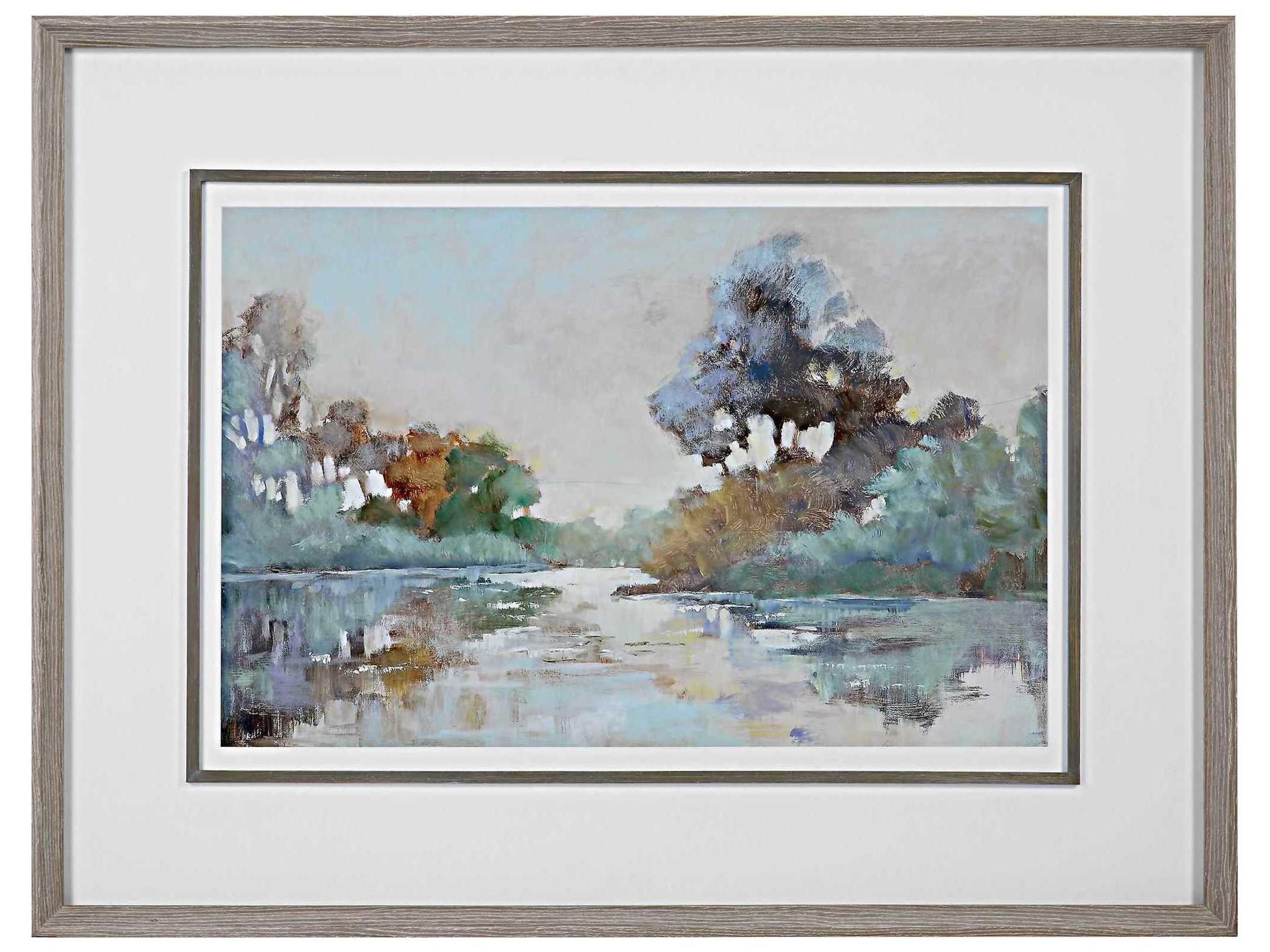 Uttermost Morning Lake Watercolor Framed Print