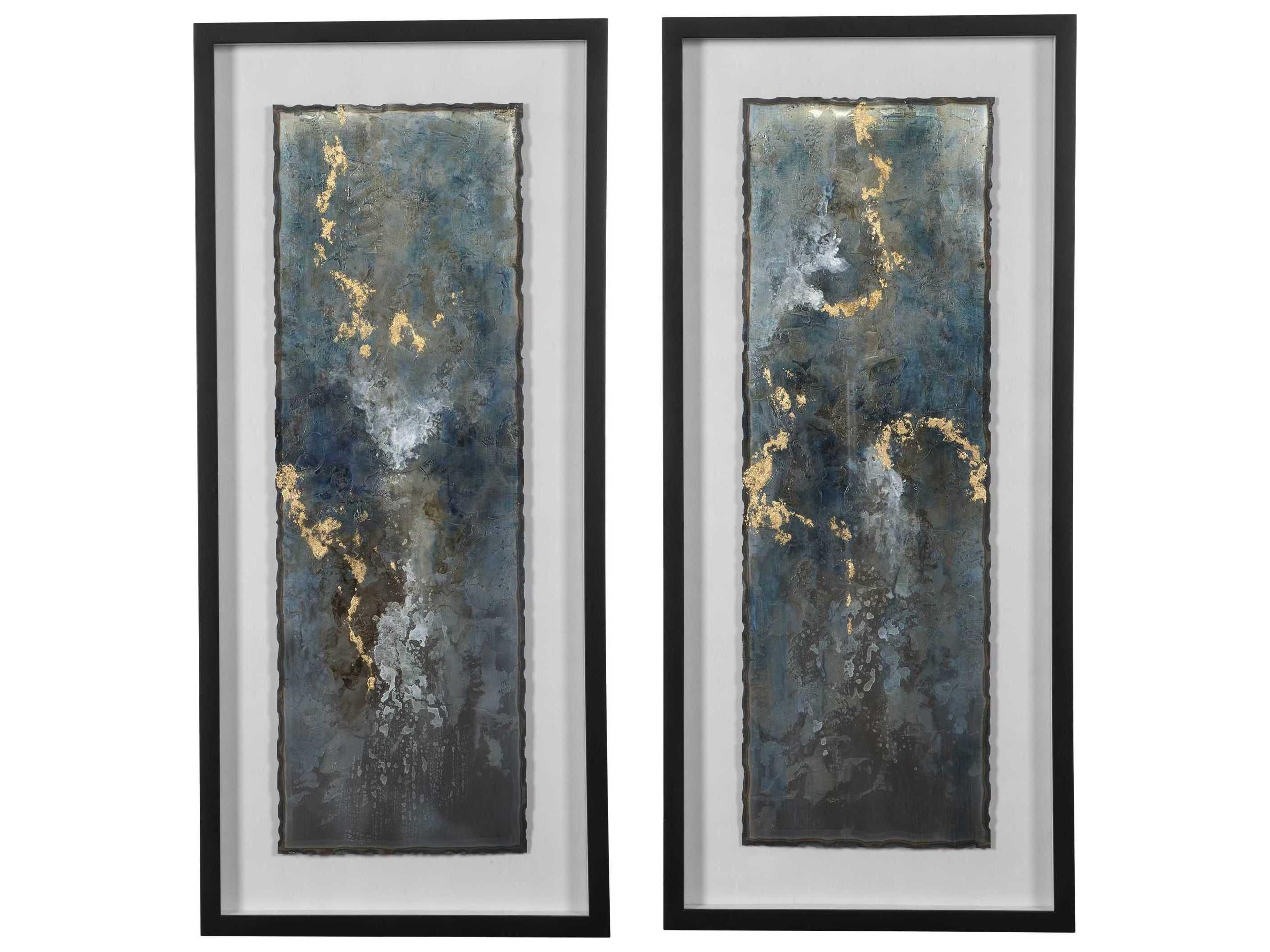 Uttermost Glimmering Agate Abstract Prints Set of 2