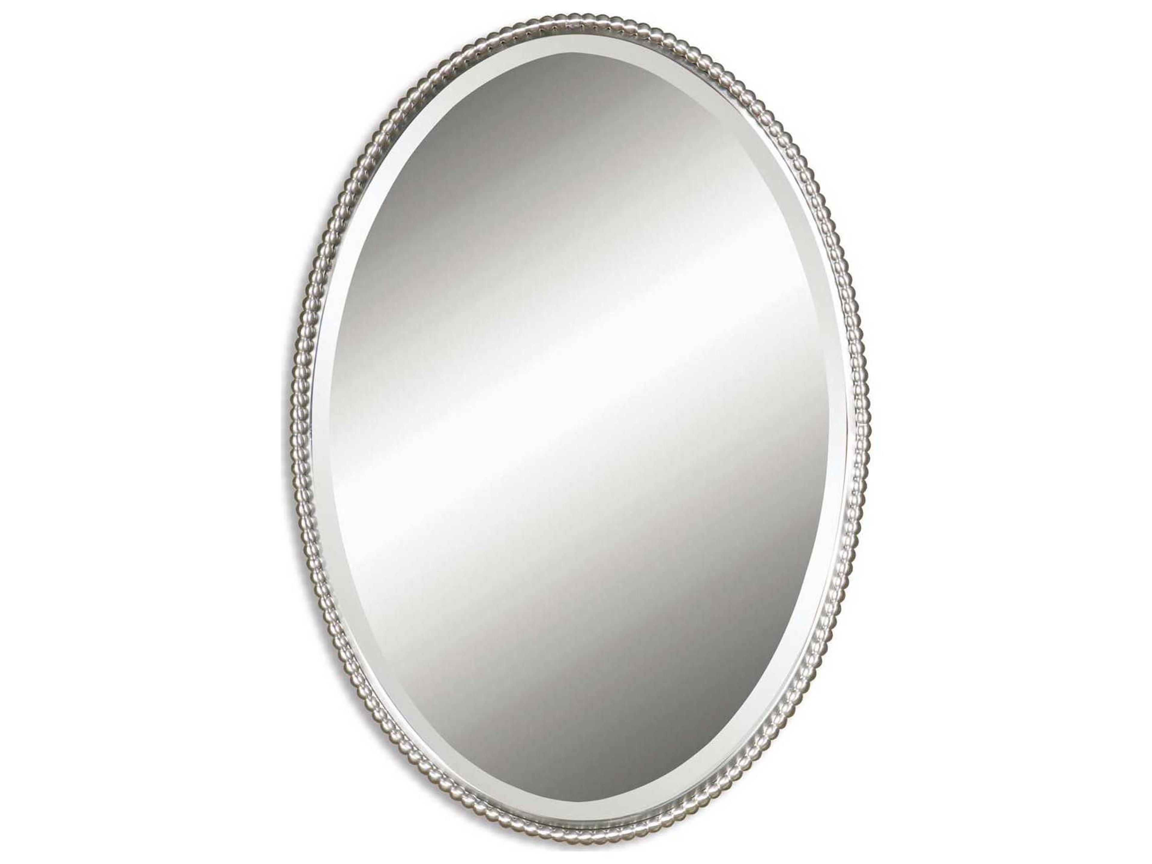 Sherise Brushed Nickel Oval Wall Mirror