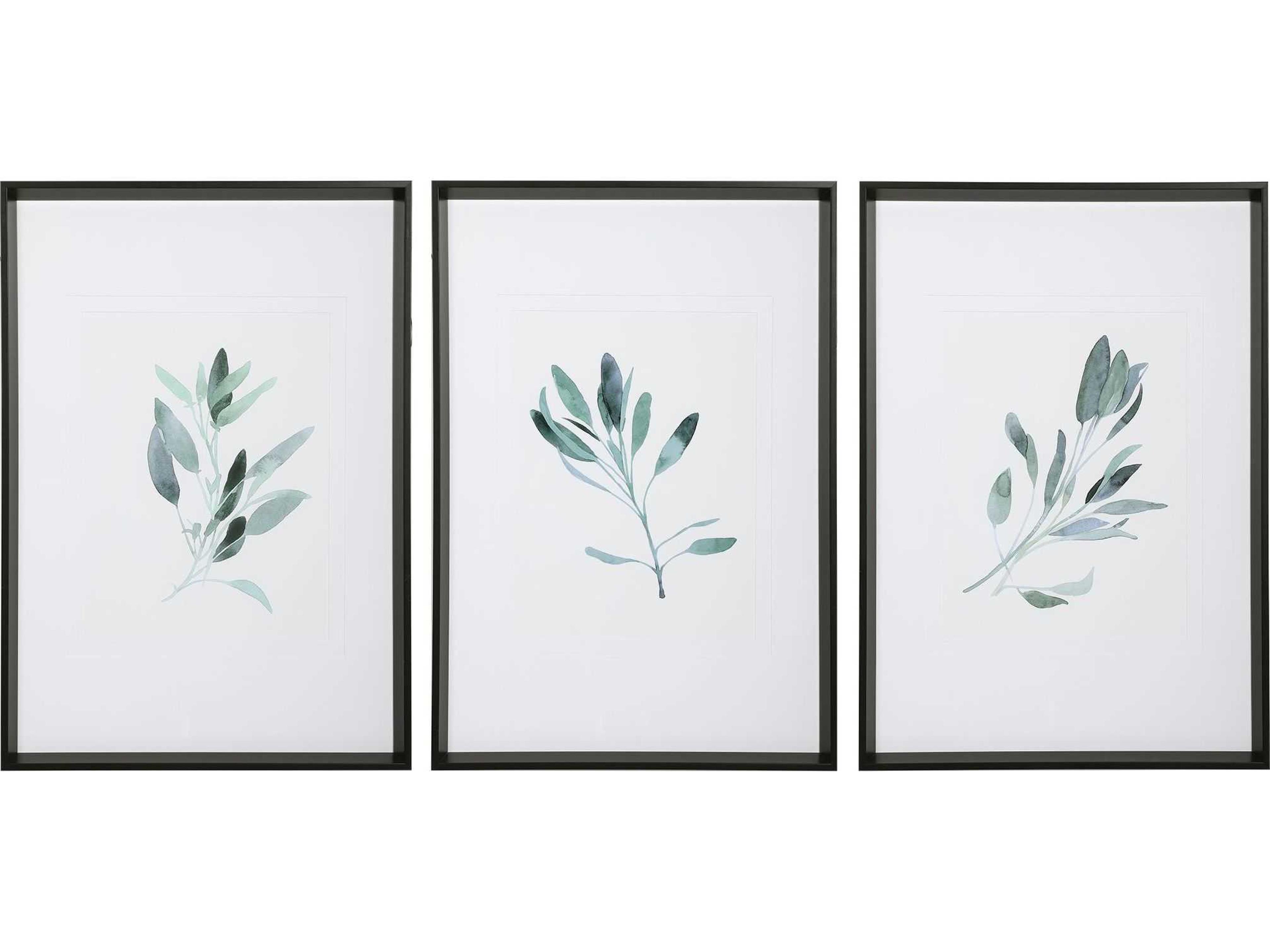 Uttermost Simple Sage Canvas Wall Art Set of 3