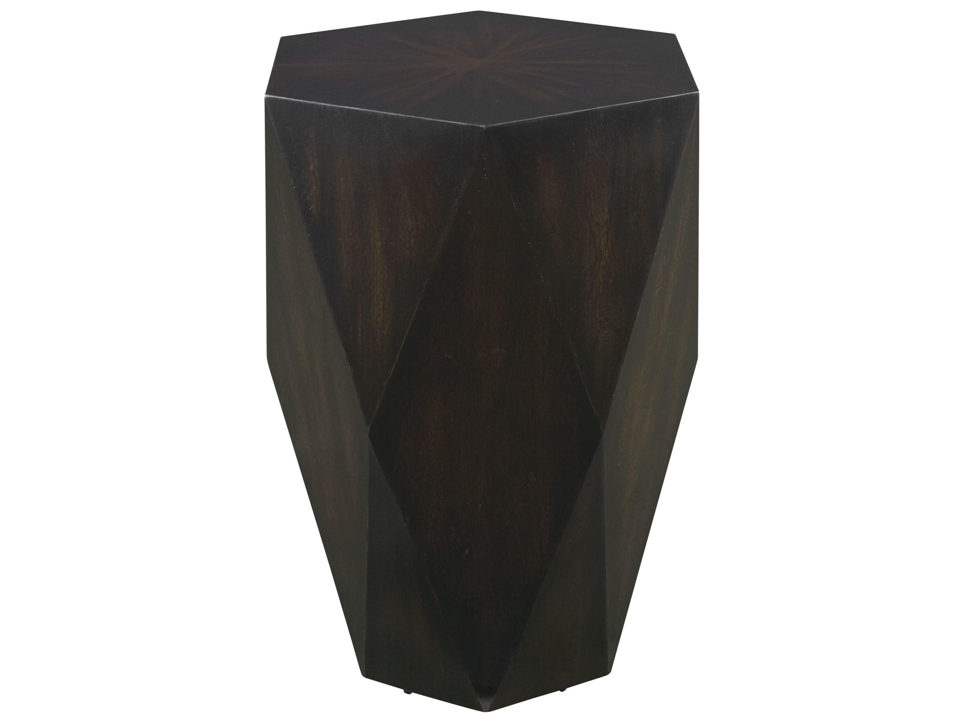 Volker Wood Worn Black Honey End Table