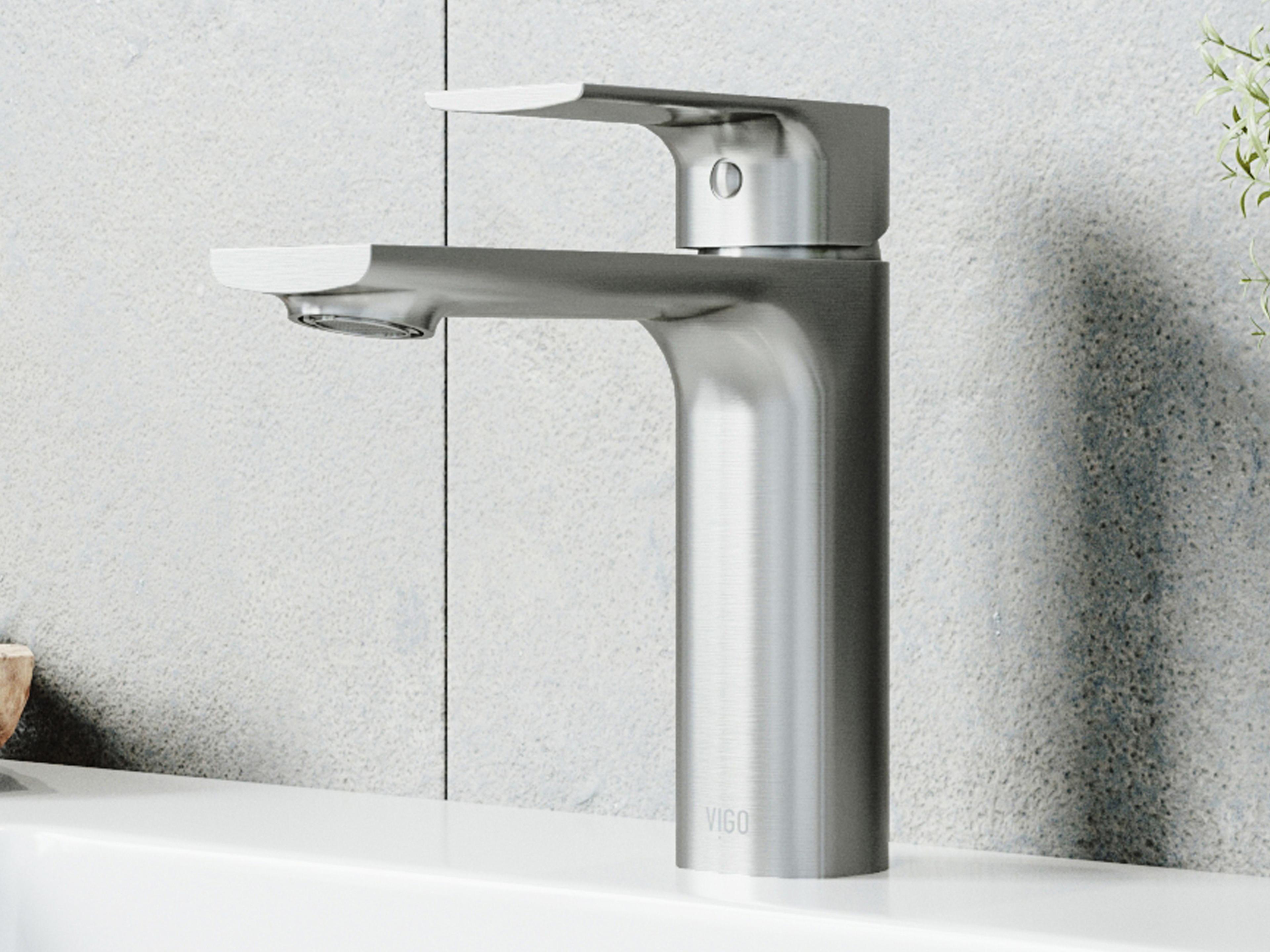 Vigo Davidson Brushed Nickel 1-Handle Vessel Bathroom Faucet