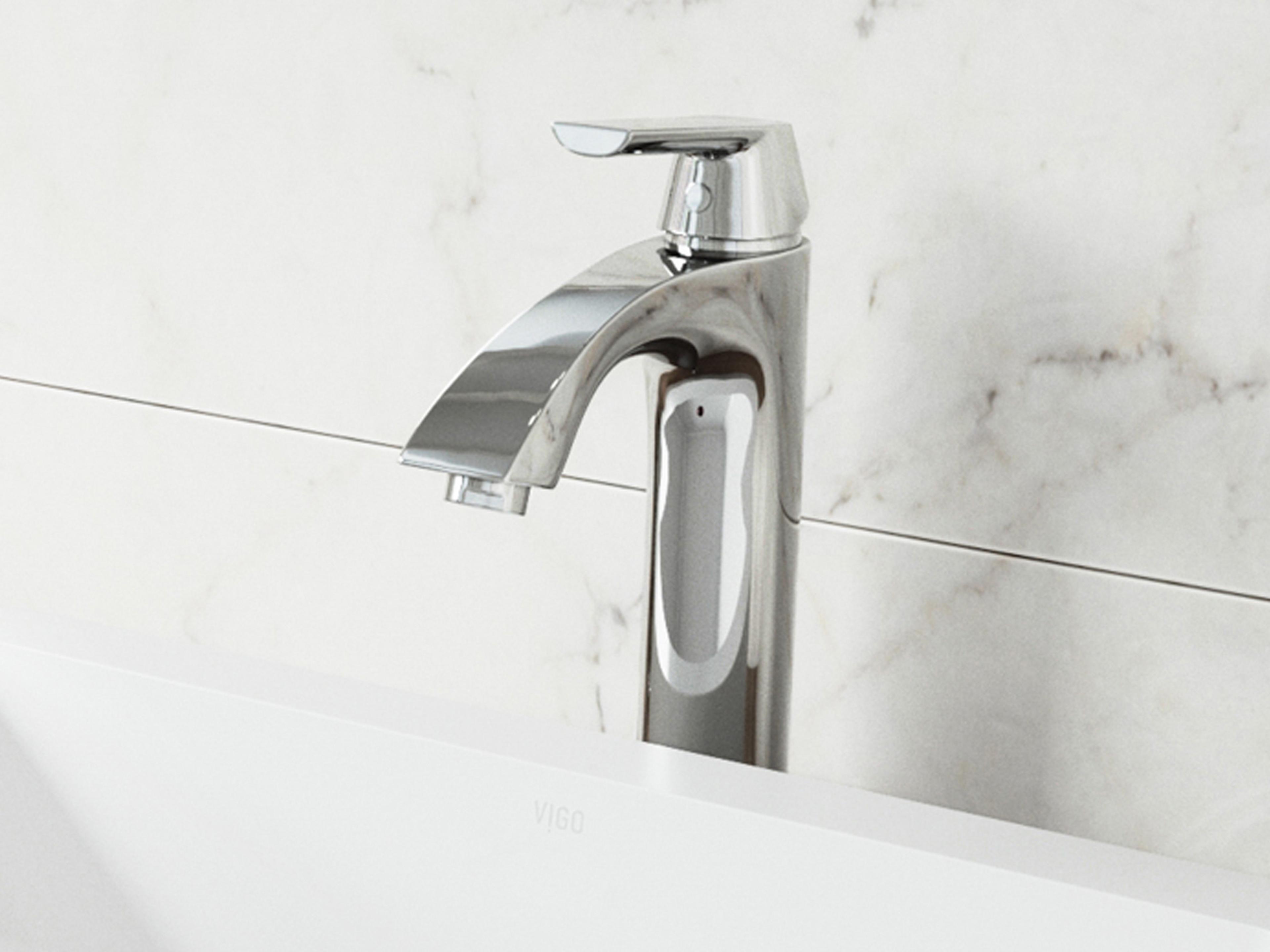 Vigo Linus Chrome 1-Handle Vessel Bathroom Faucet
