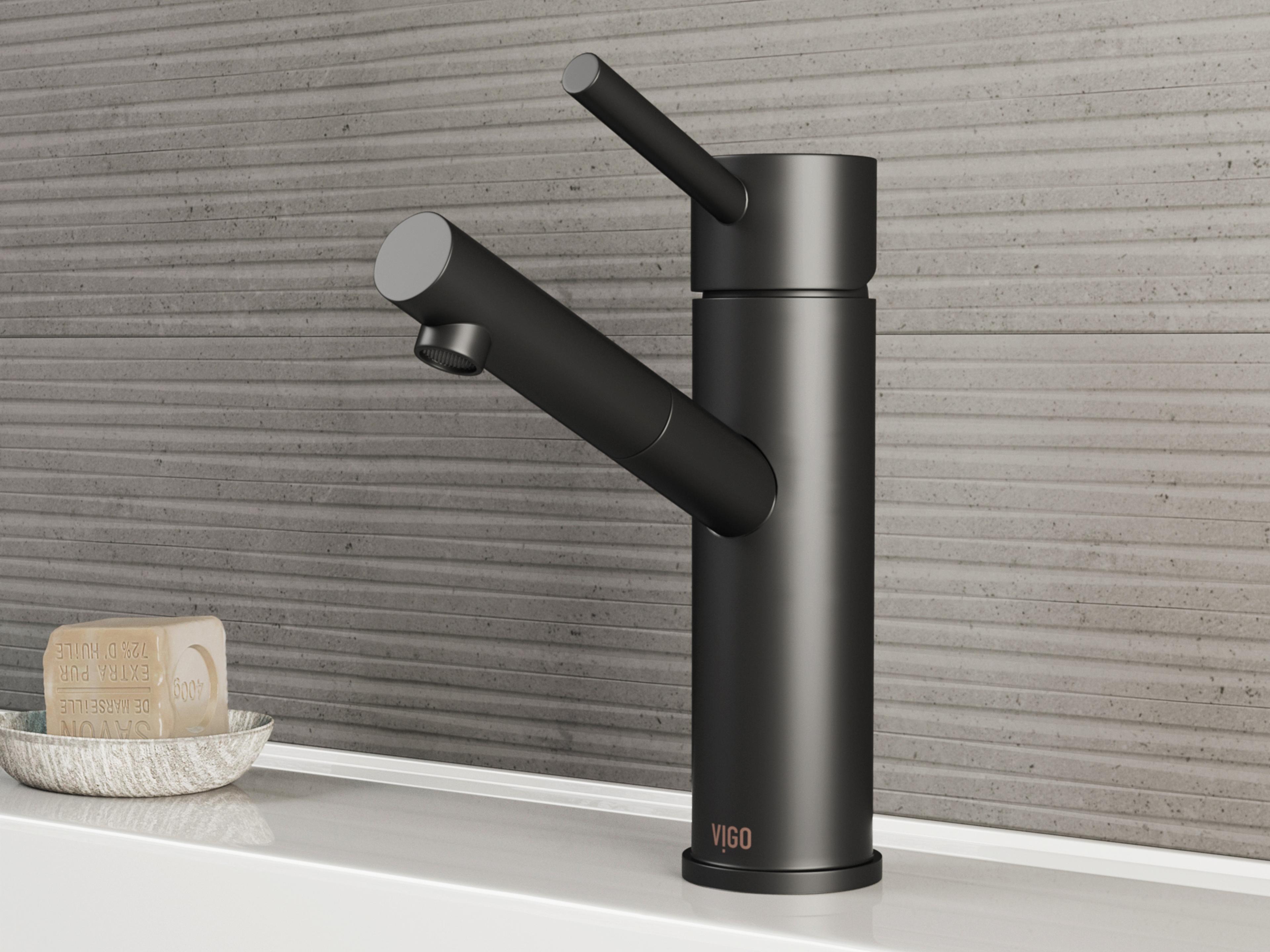 Vigo Noma Matte Black 1-Handle Vessel Bathroom Faucet