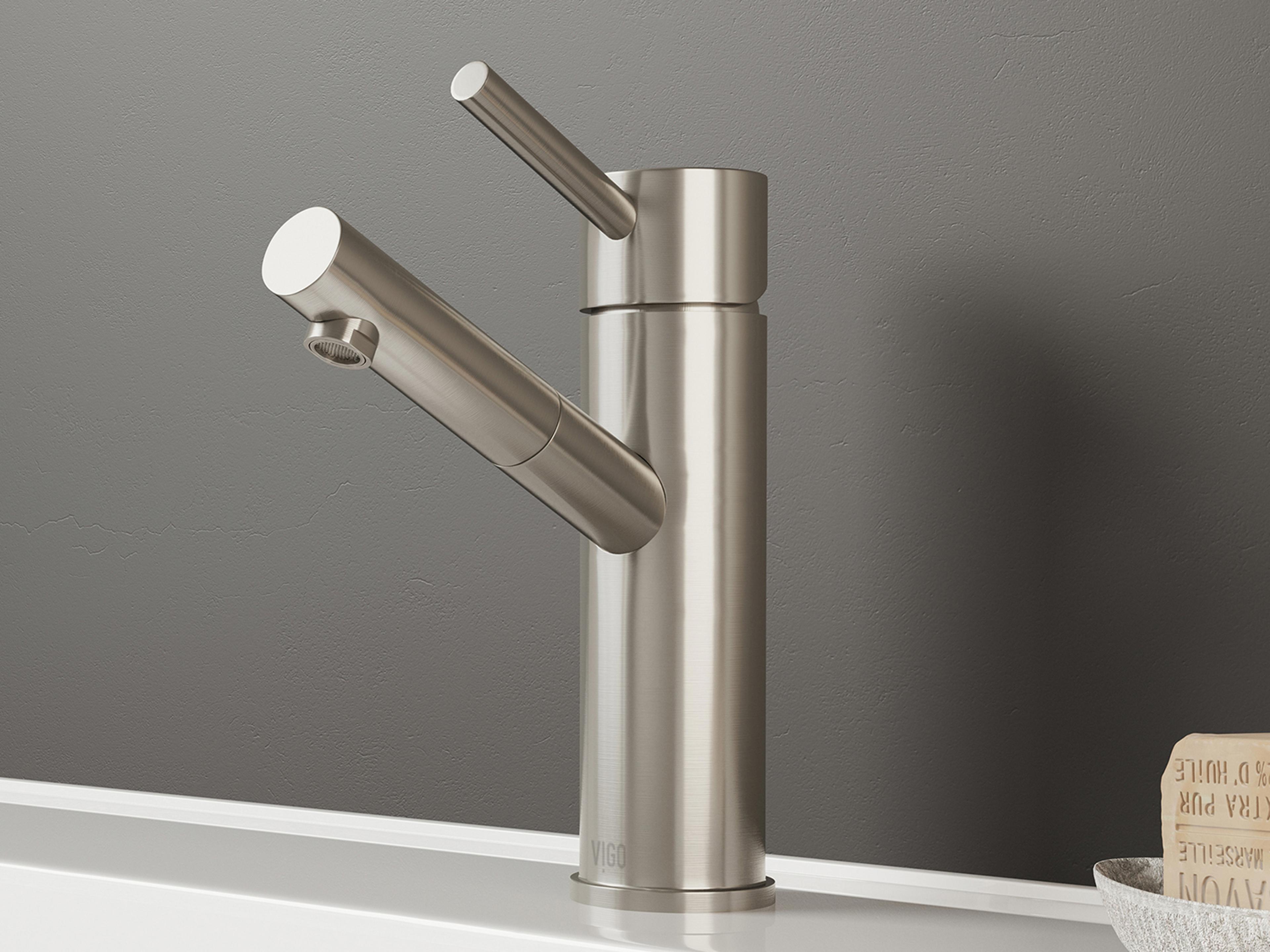 Vigo Noma Brushed Nickel 1-Handle Vessel Bathroom Faucet