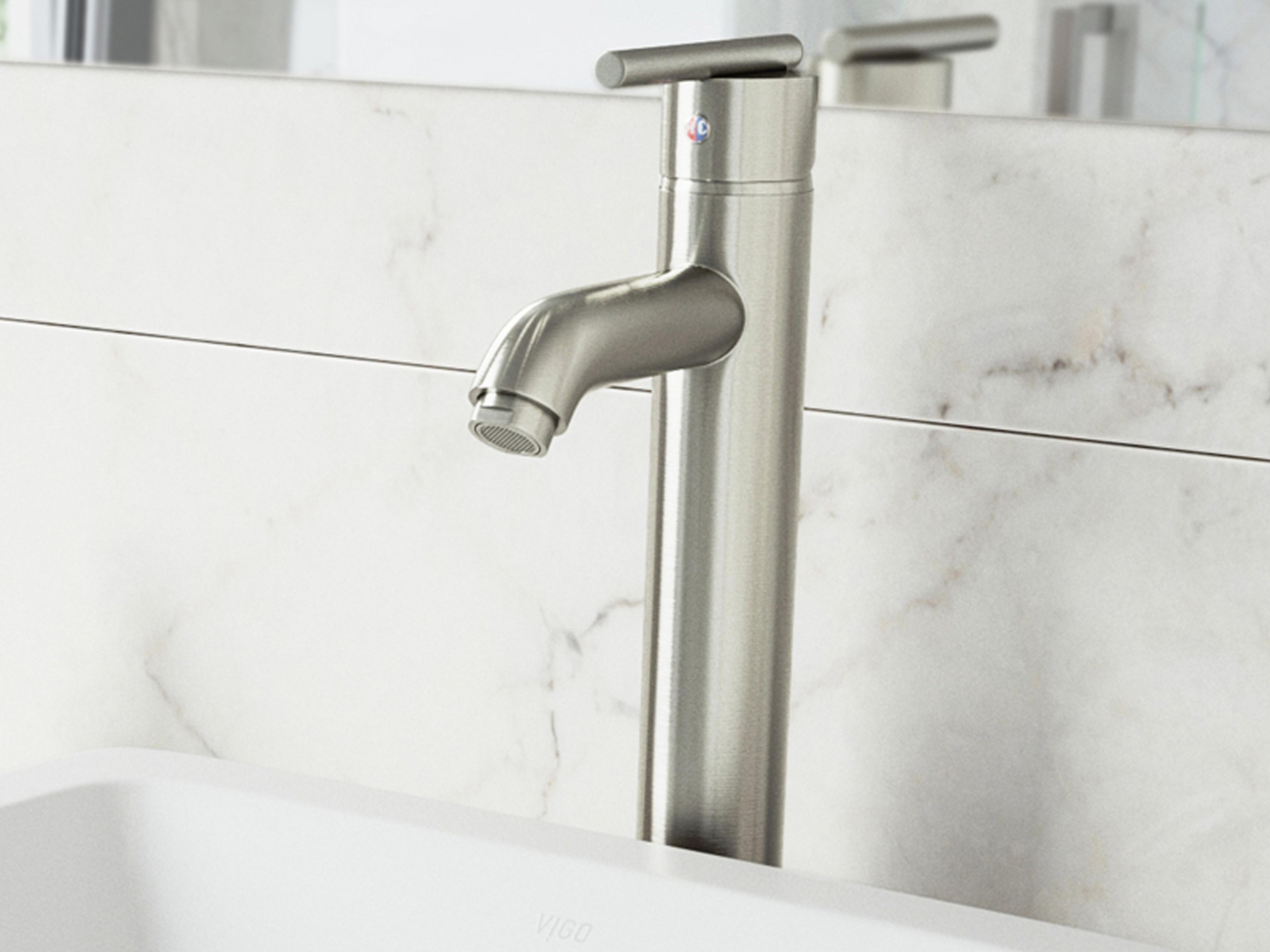 Vigo Seville Brushed Nickel 1-Handle Vessel Bathroom Faucet