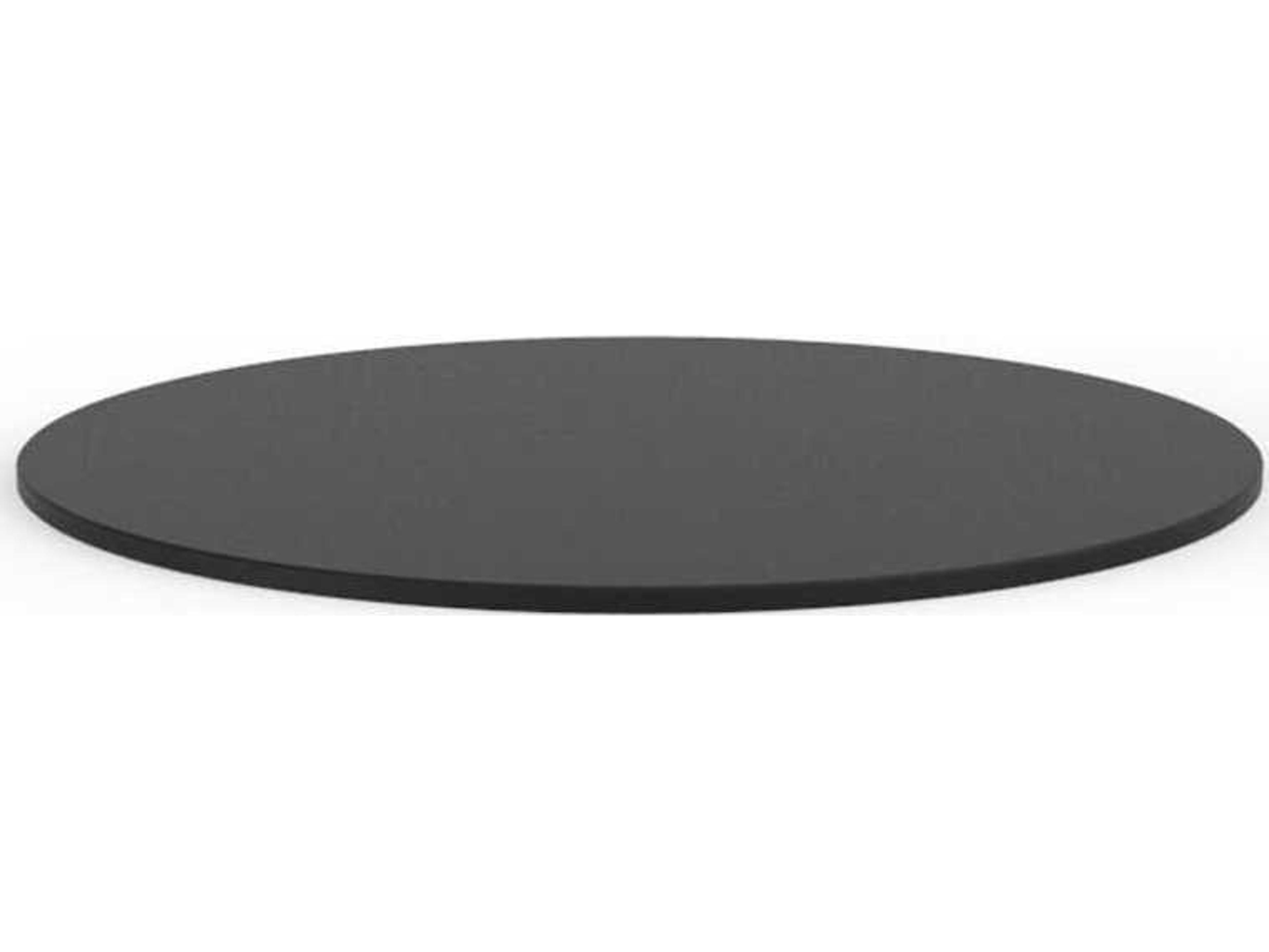 Faz Round Table Top Set of 2- 31Dia. HPL Black Edge Black