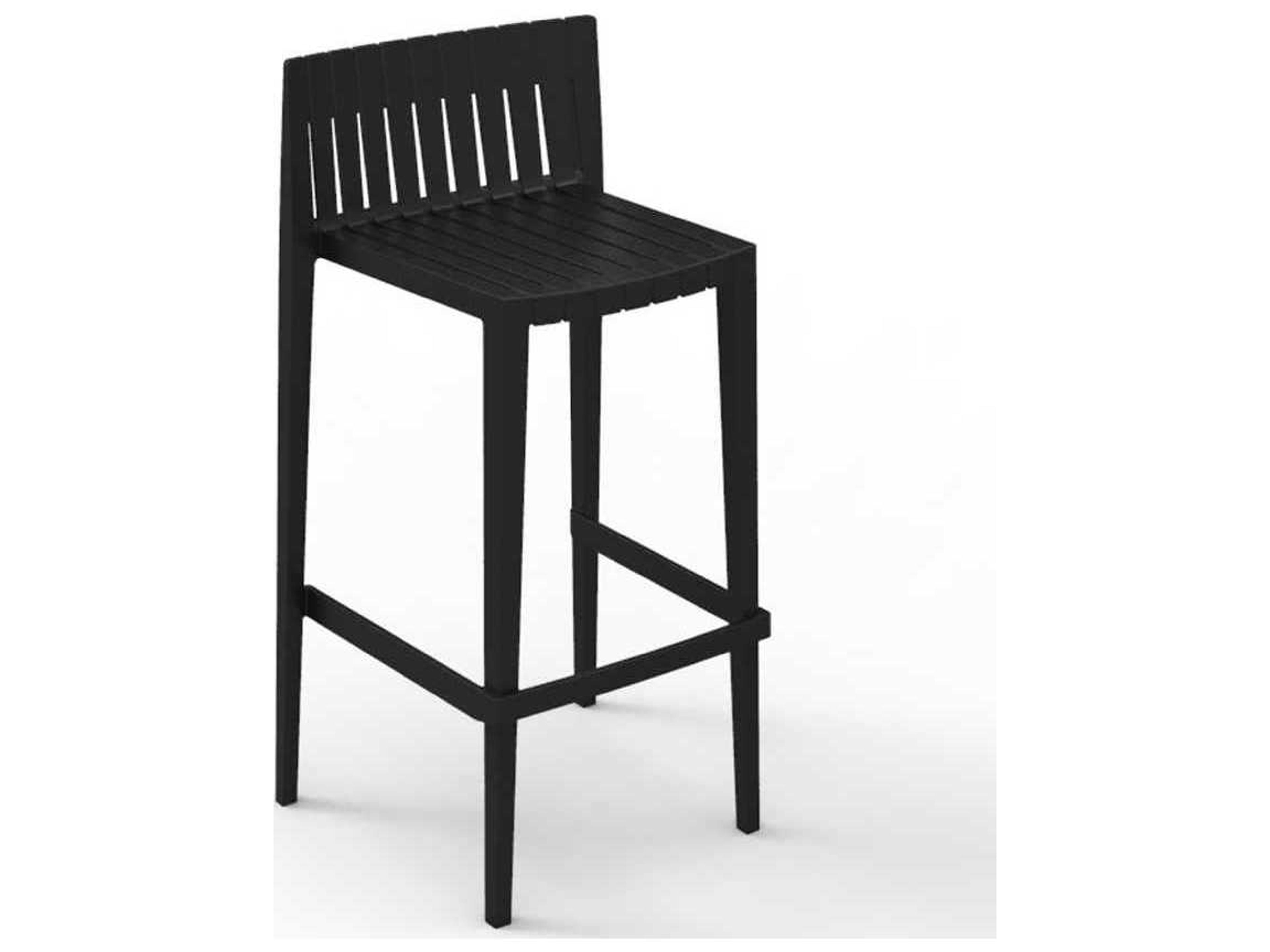 Spritz Black Matte Bar Stool Set of 4