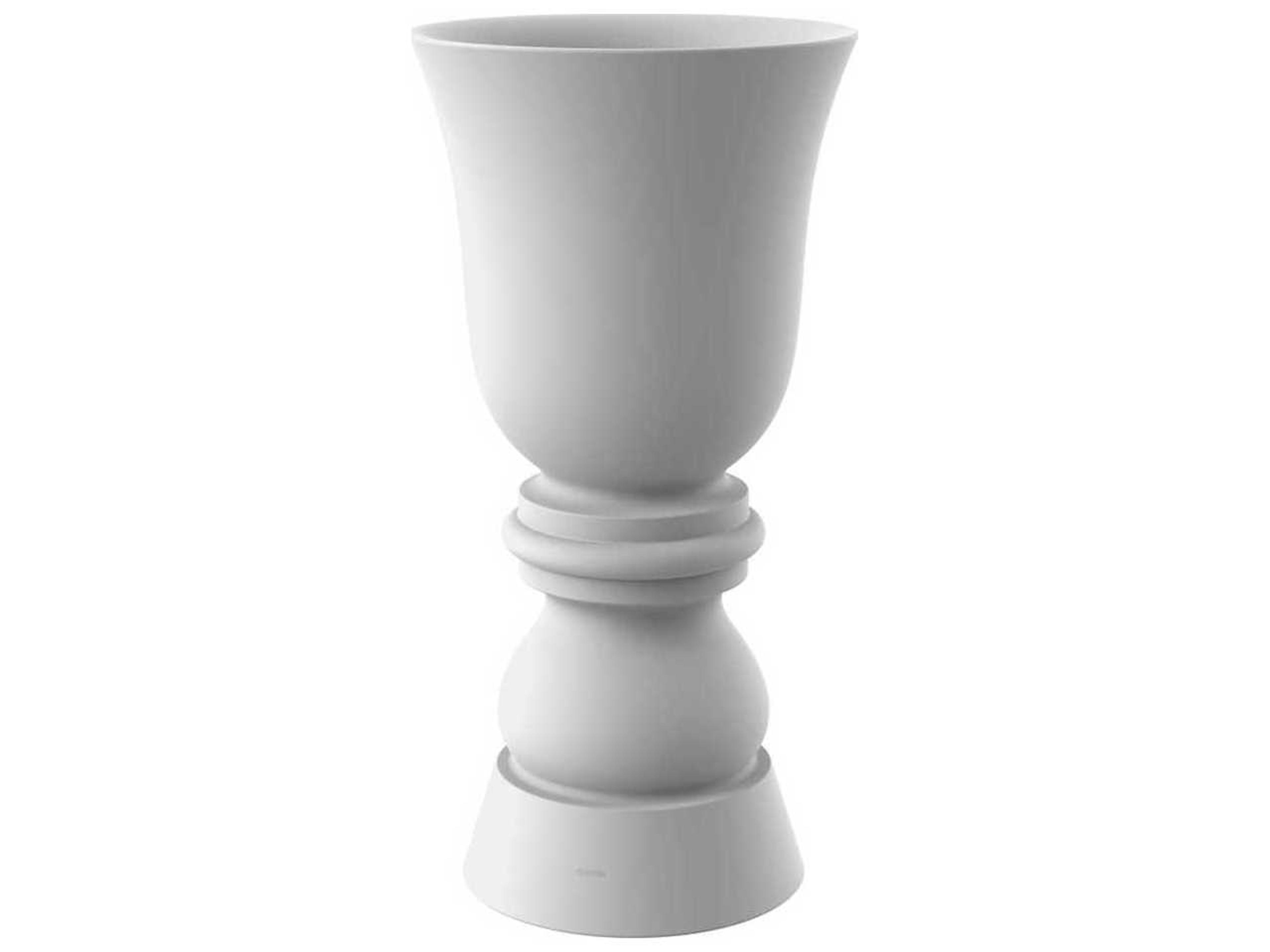 Suave 59" High White Matte Planter