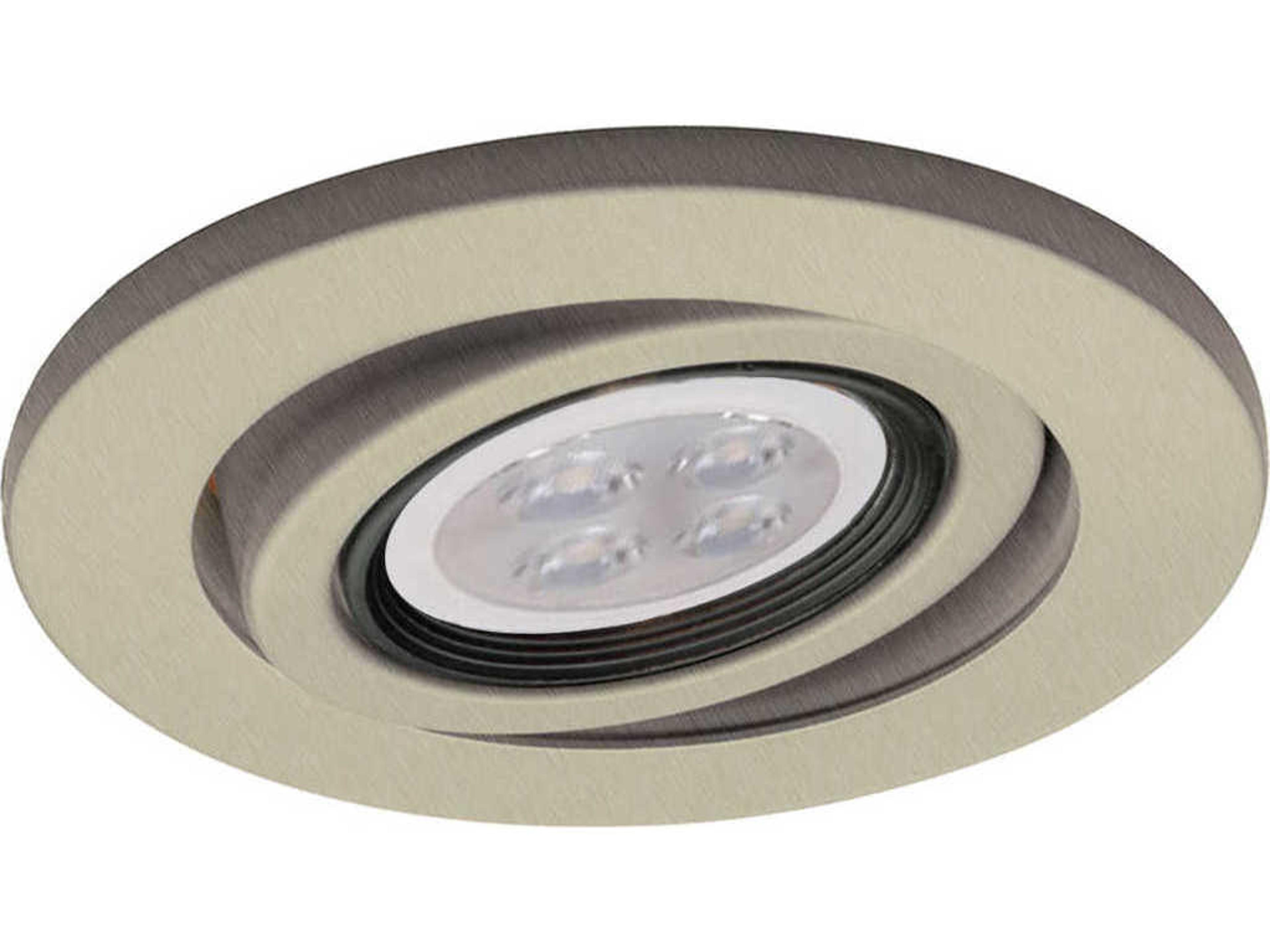 1-Light Brushed Nickel LED Round Recessed Light