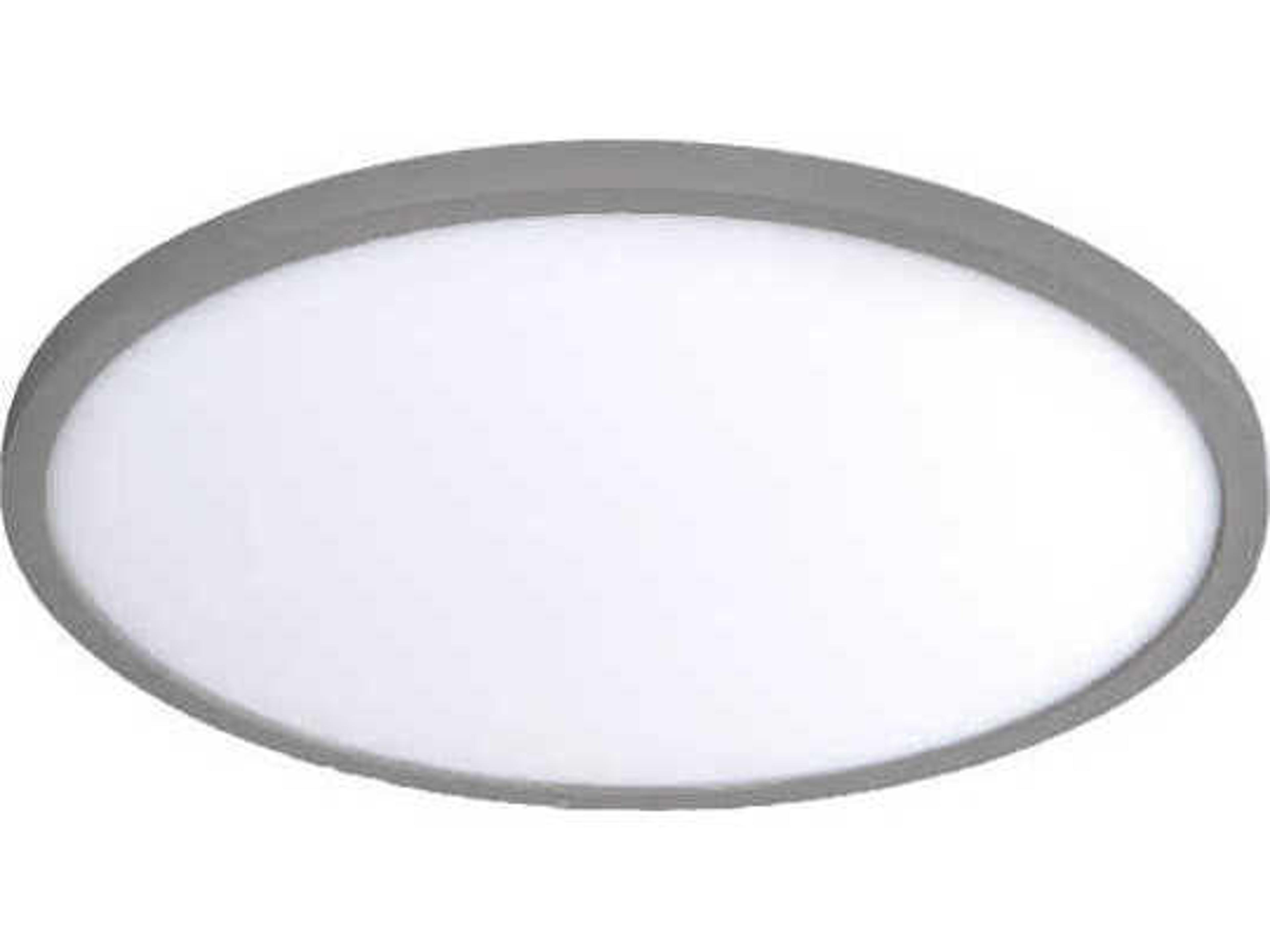 Round 1-Light Brushed Nickel LED Flush Mount