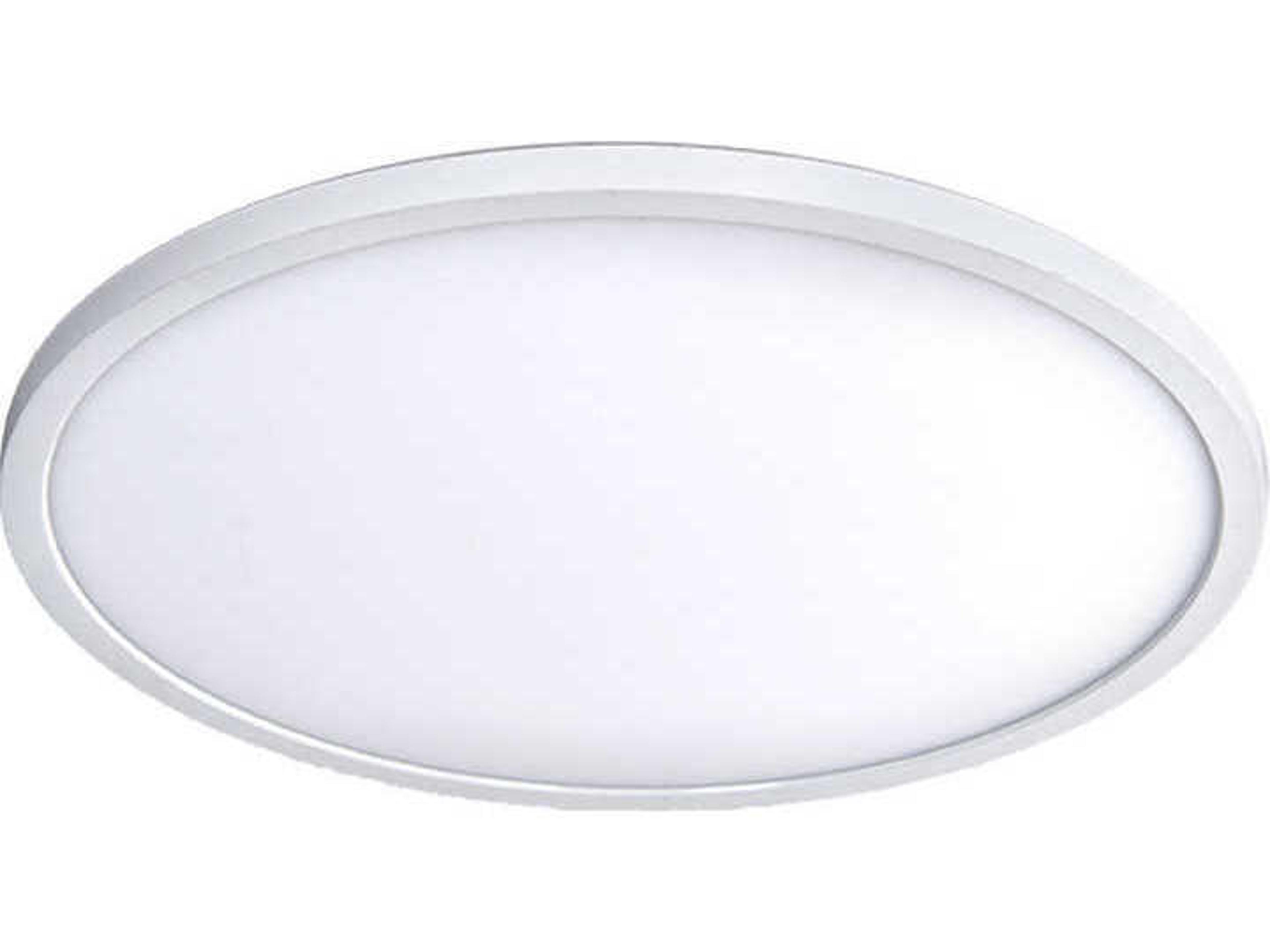 Round LED Flush Mount 15-Inch White Modern