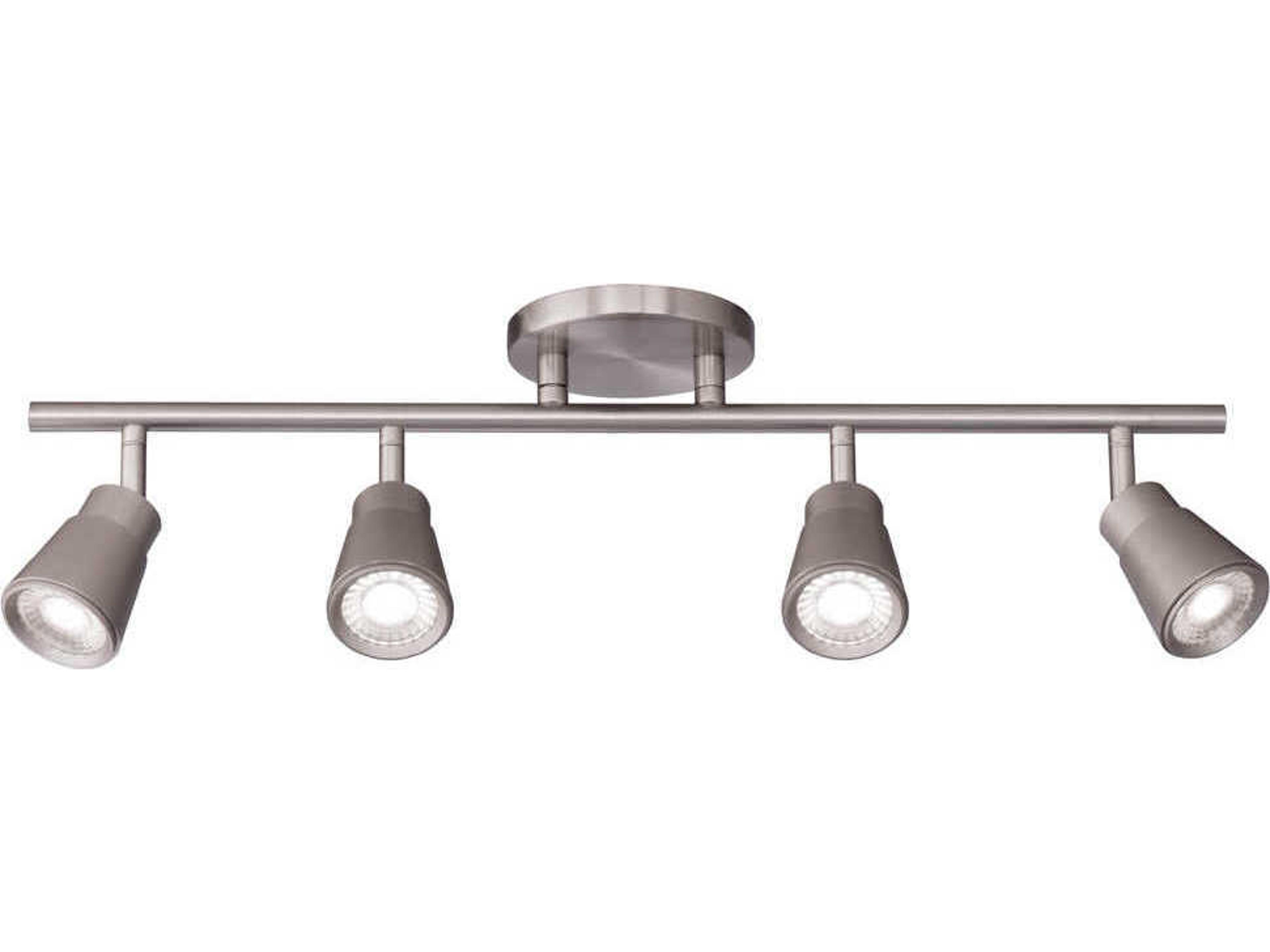 Solo 36 Inch 4 Light LED Fixed Rail in Brushed Nickel