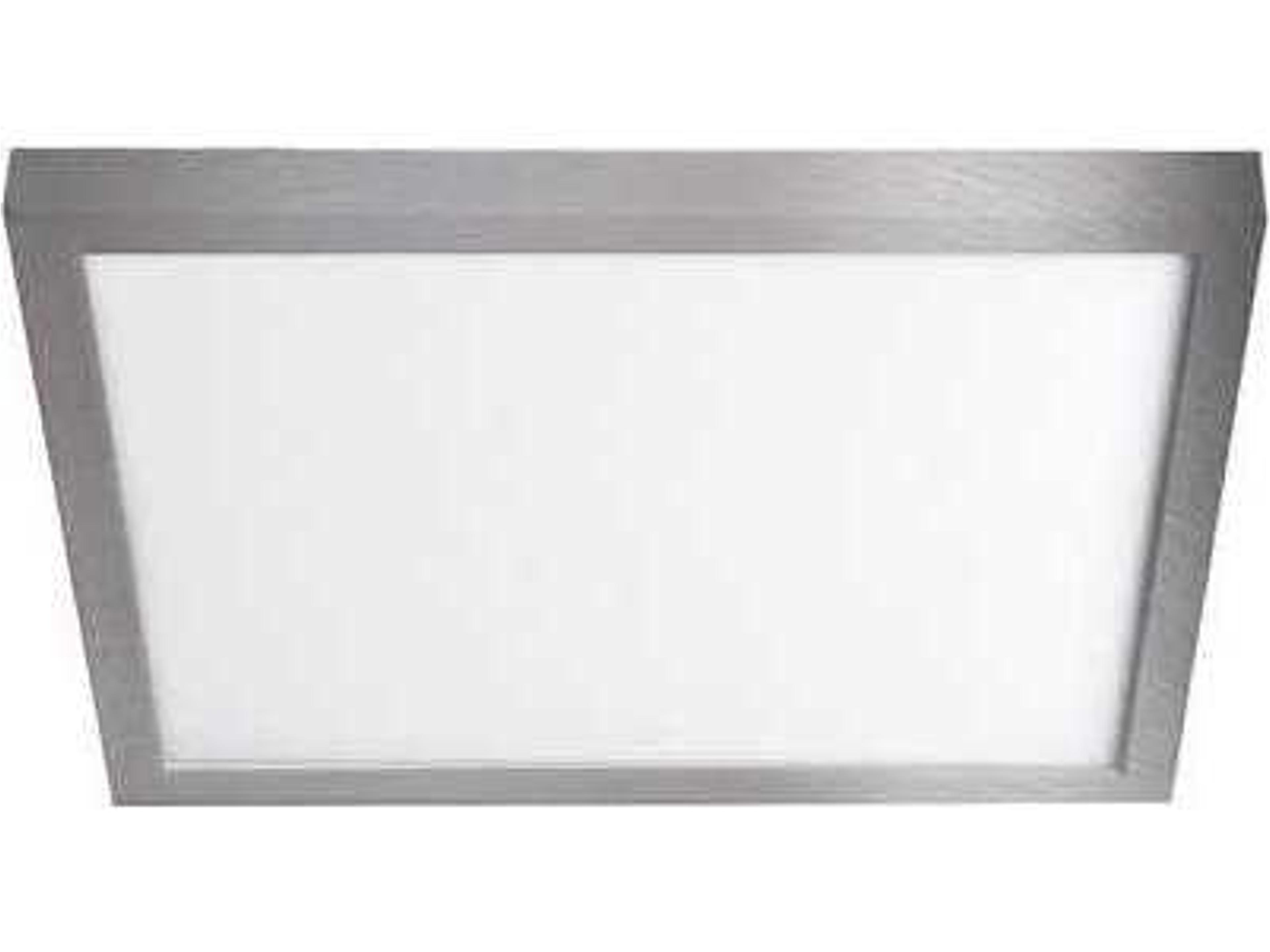 Square LED Flush Mount 11 Inch Brushed Nickel