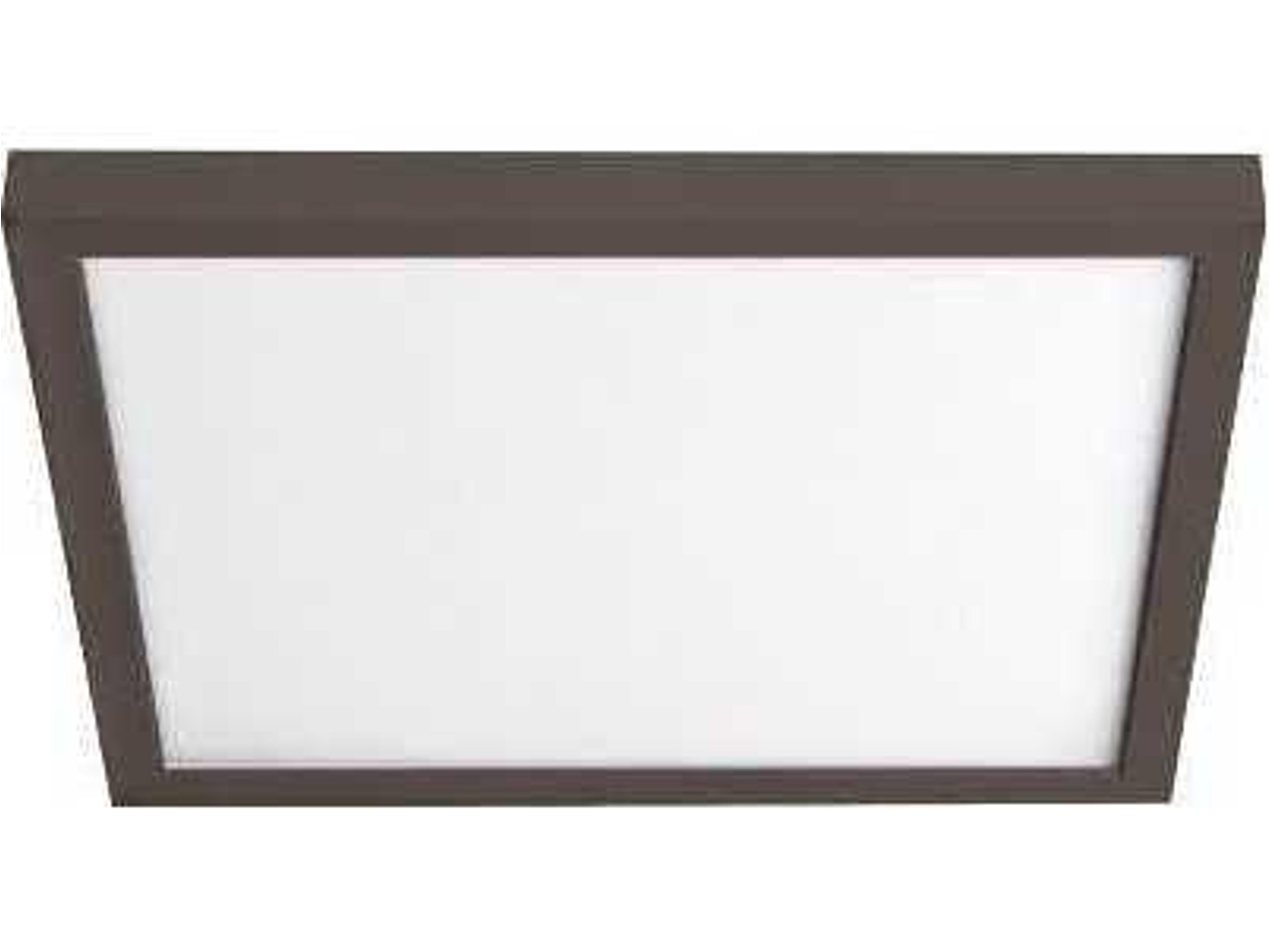 Square LED Flush Mount Bronze Modern Ceiling Light