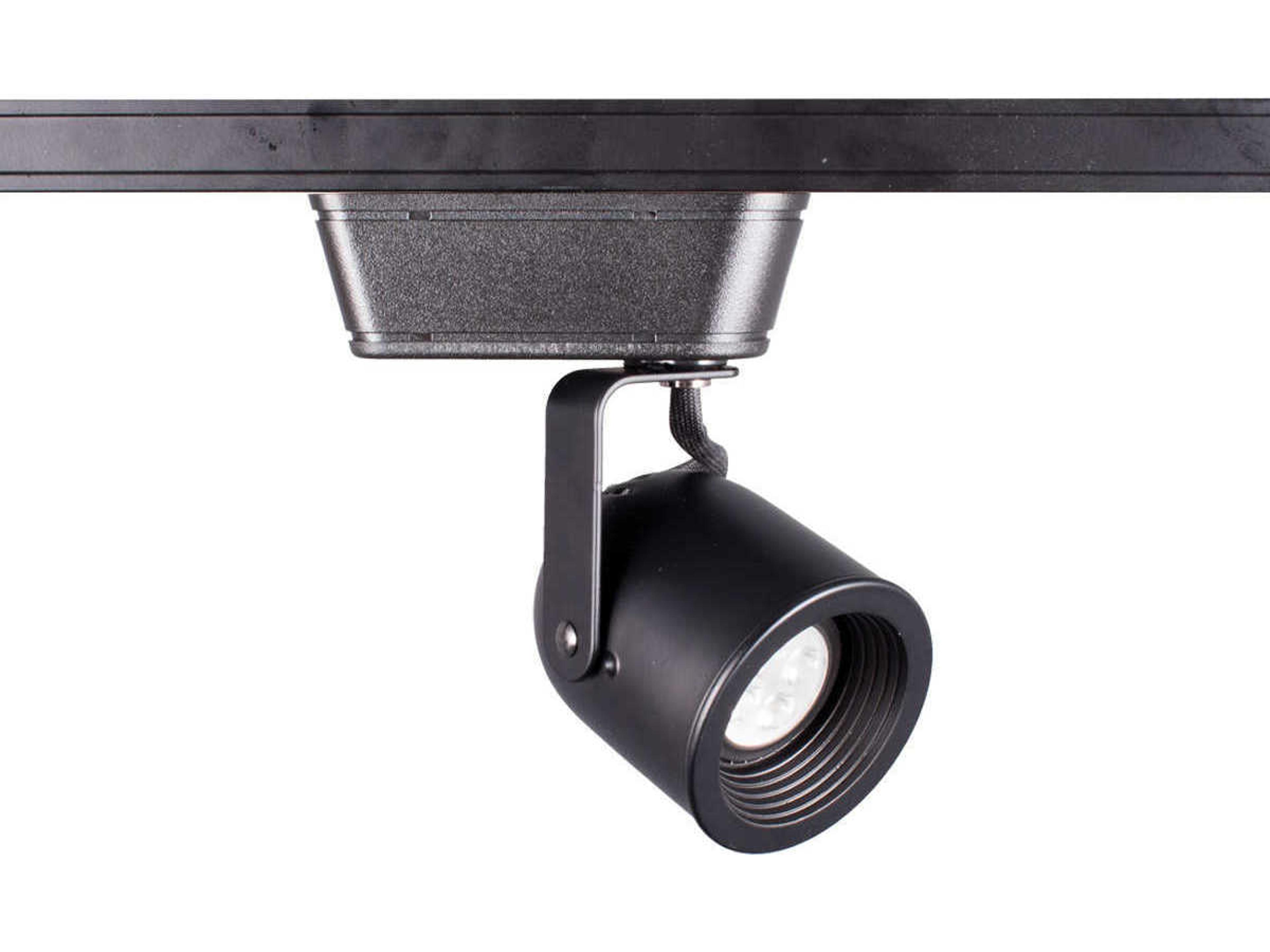 Track 1-Light Black LED Cylinder & Rail Light