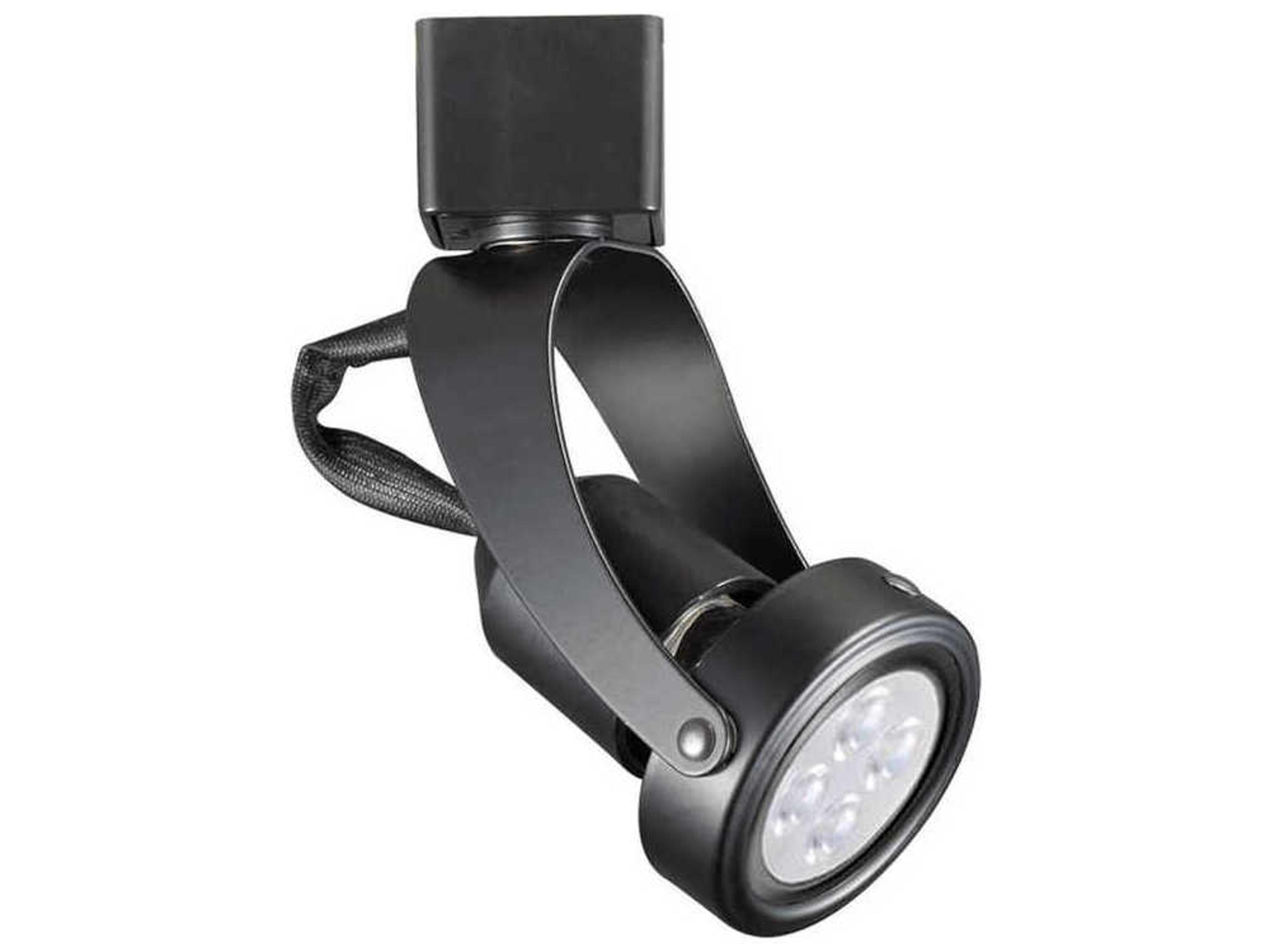 Track 1-Light Black LED Cylinder & Rail Light