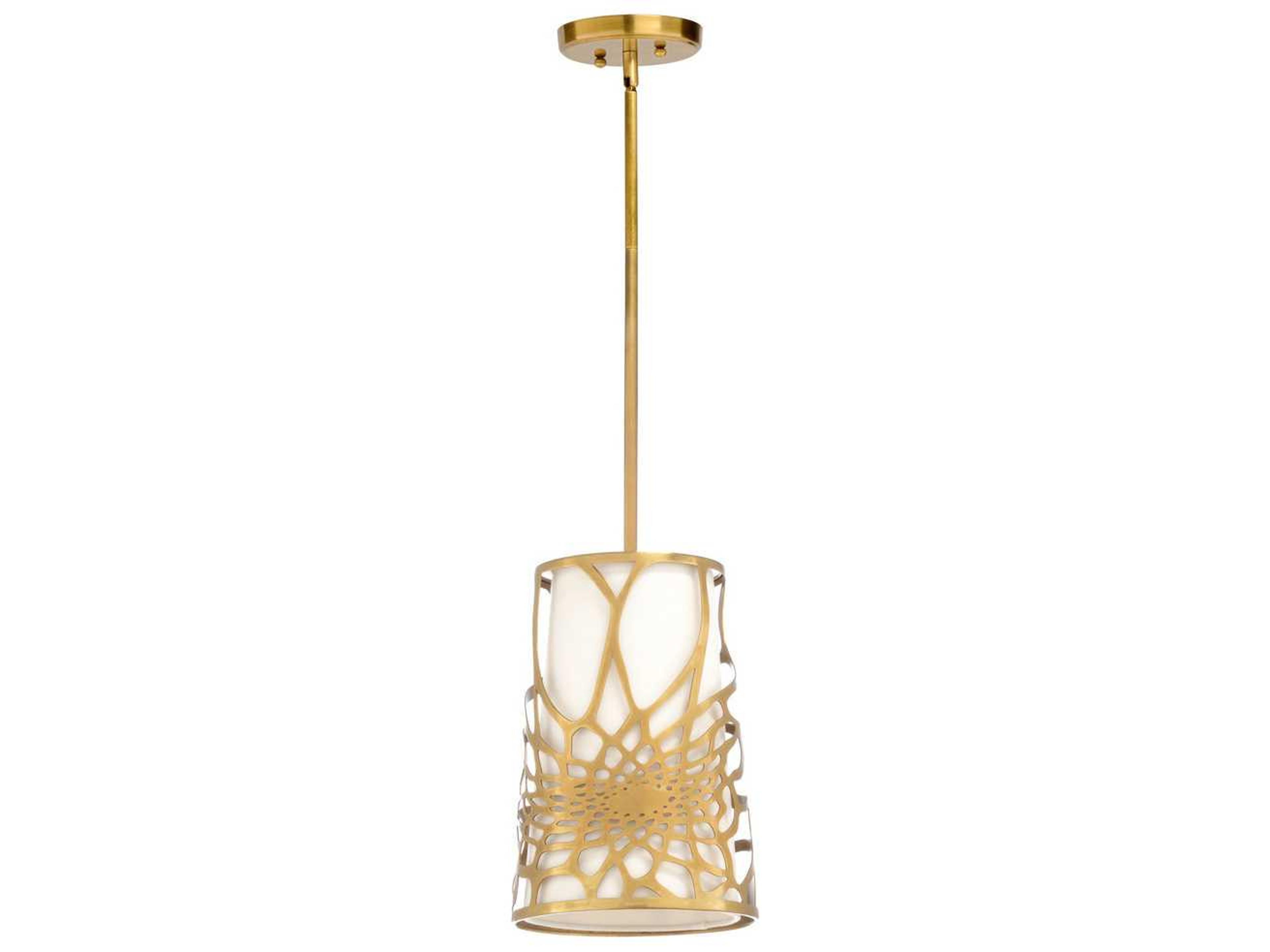 Wildwood Aria 1-Light Antique Brass Cylinder Pendant