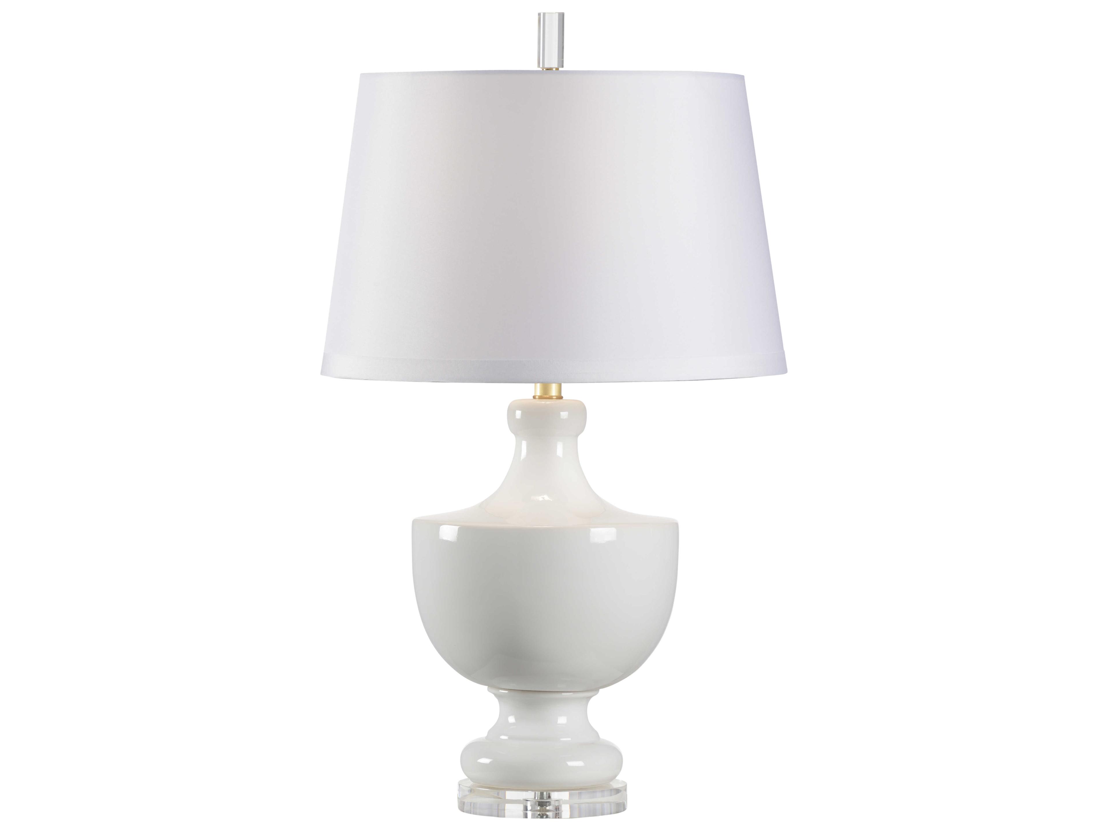 Wildwood Gate Finial Snow White Silkette Buffet Lamp