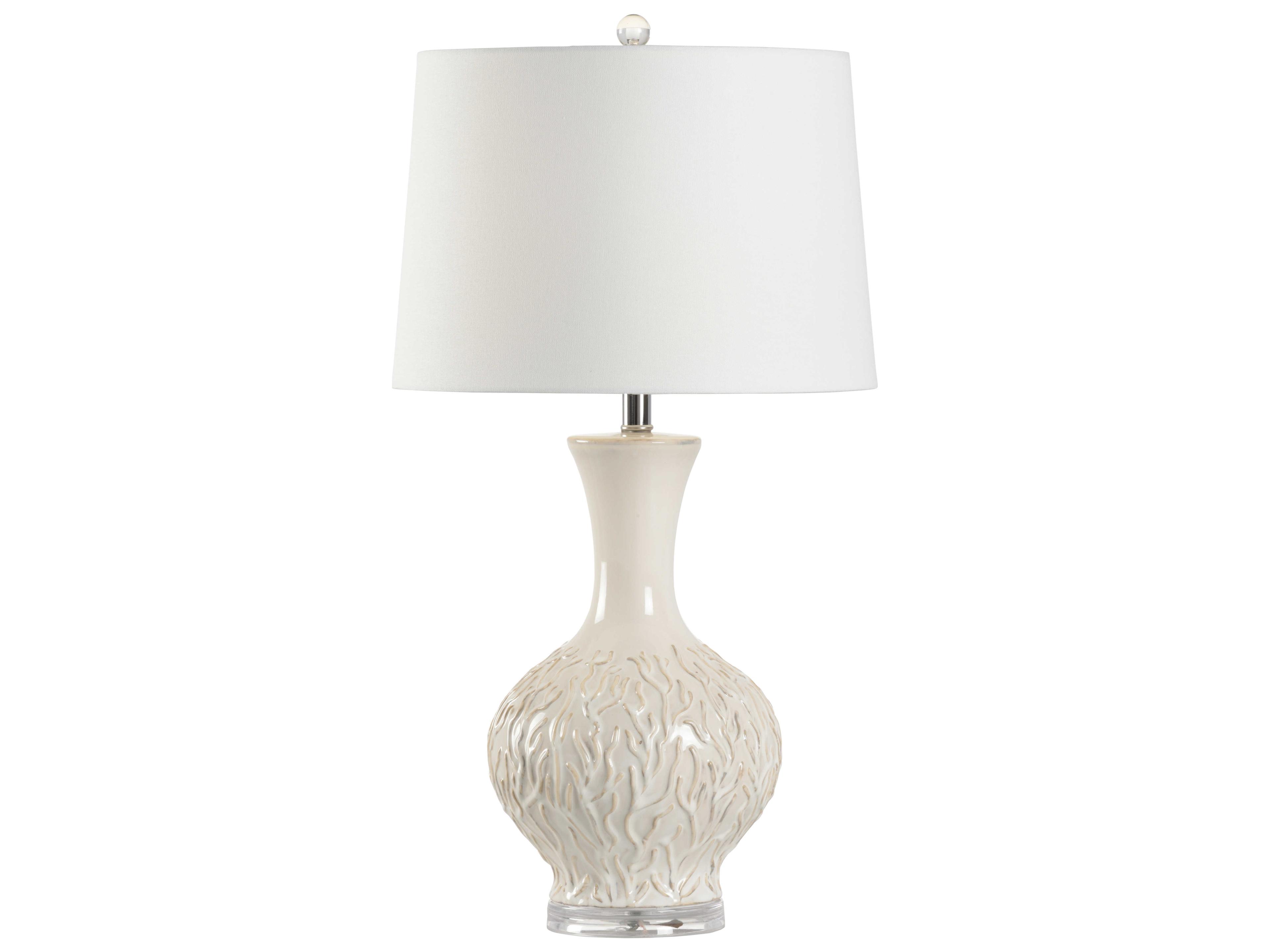 Wildwood Sea Grass White Off Linen Buffet Lamp