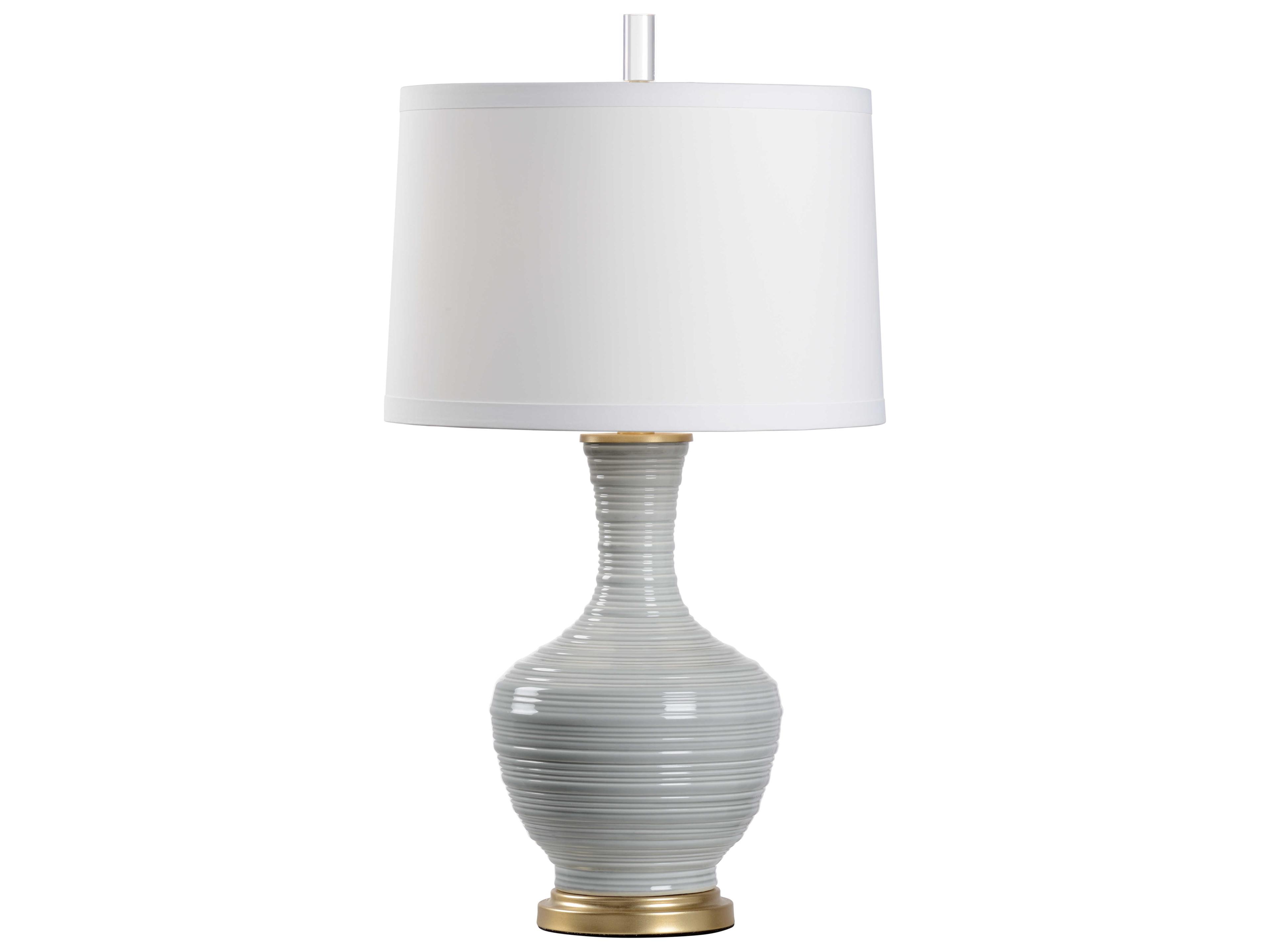 Pauline Gray Off White Silkette Buffet Lamp