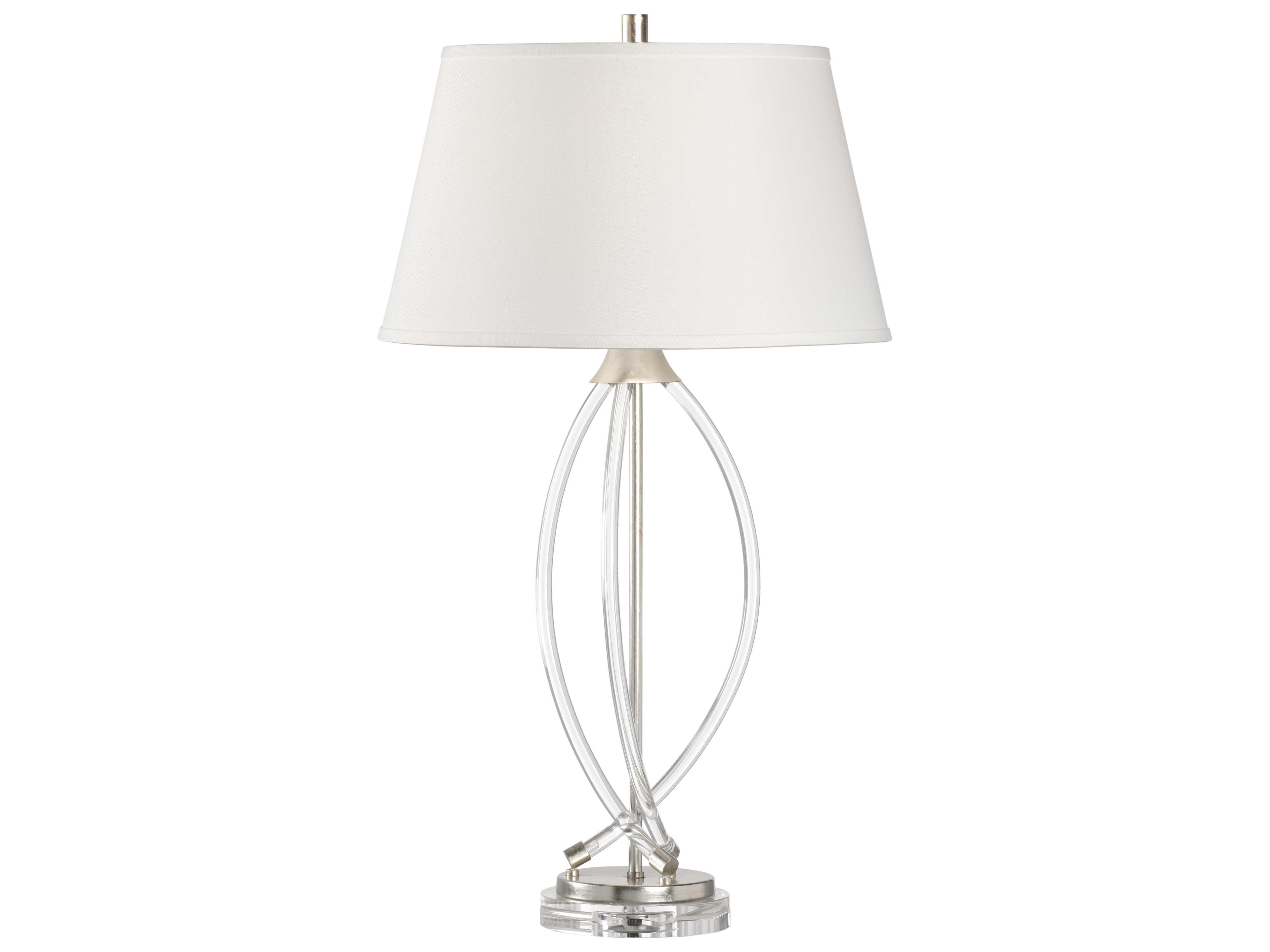 Wildwood Trifecta Clear Off White Linen Buffet Lamp