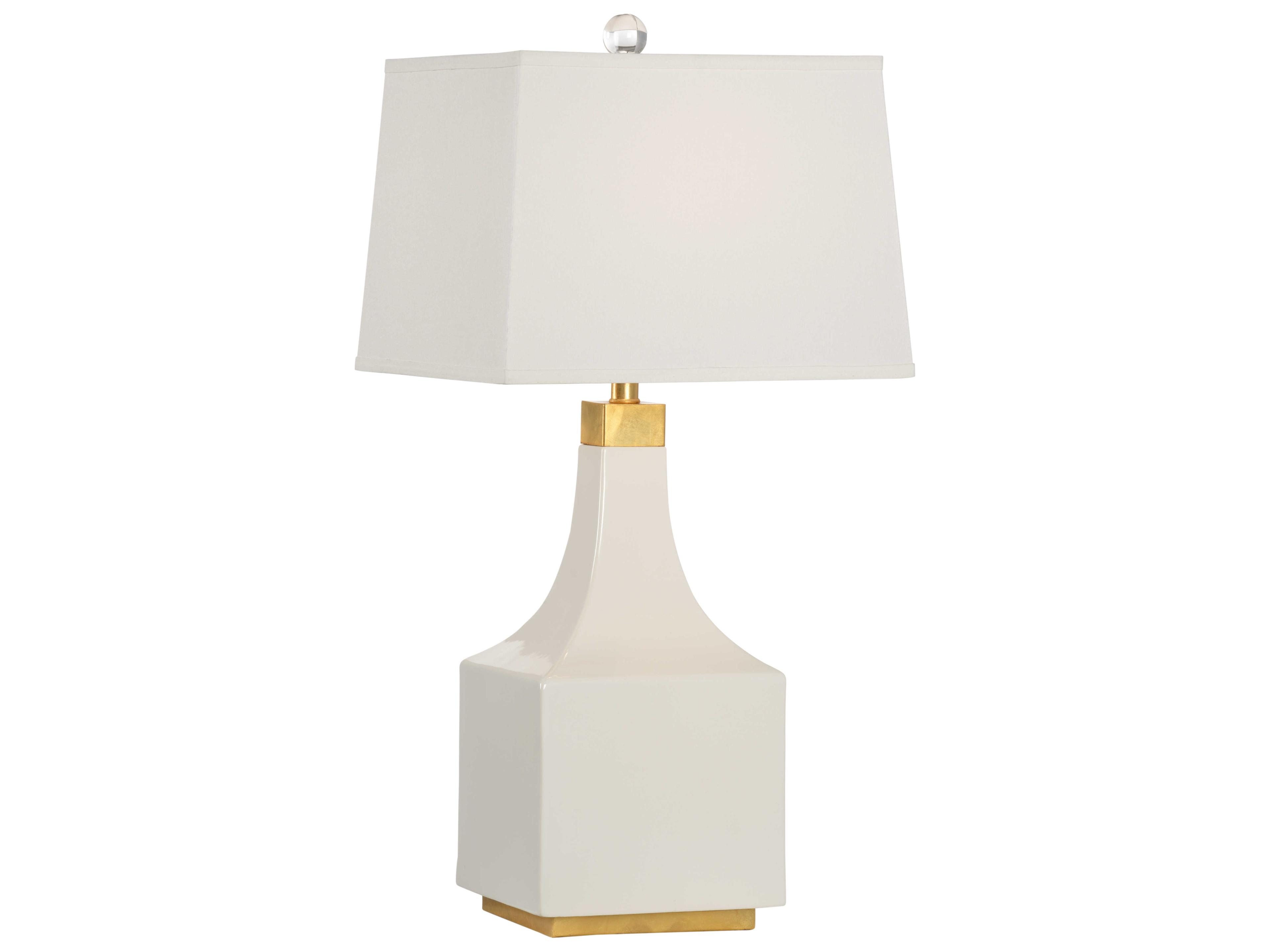 Wildwood Palmer Snow Glaze Off White Silkette Gold Buffet Lamp