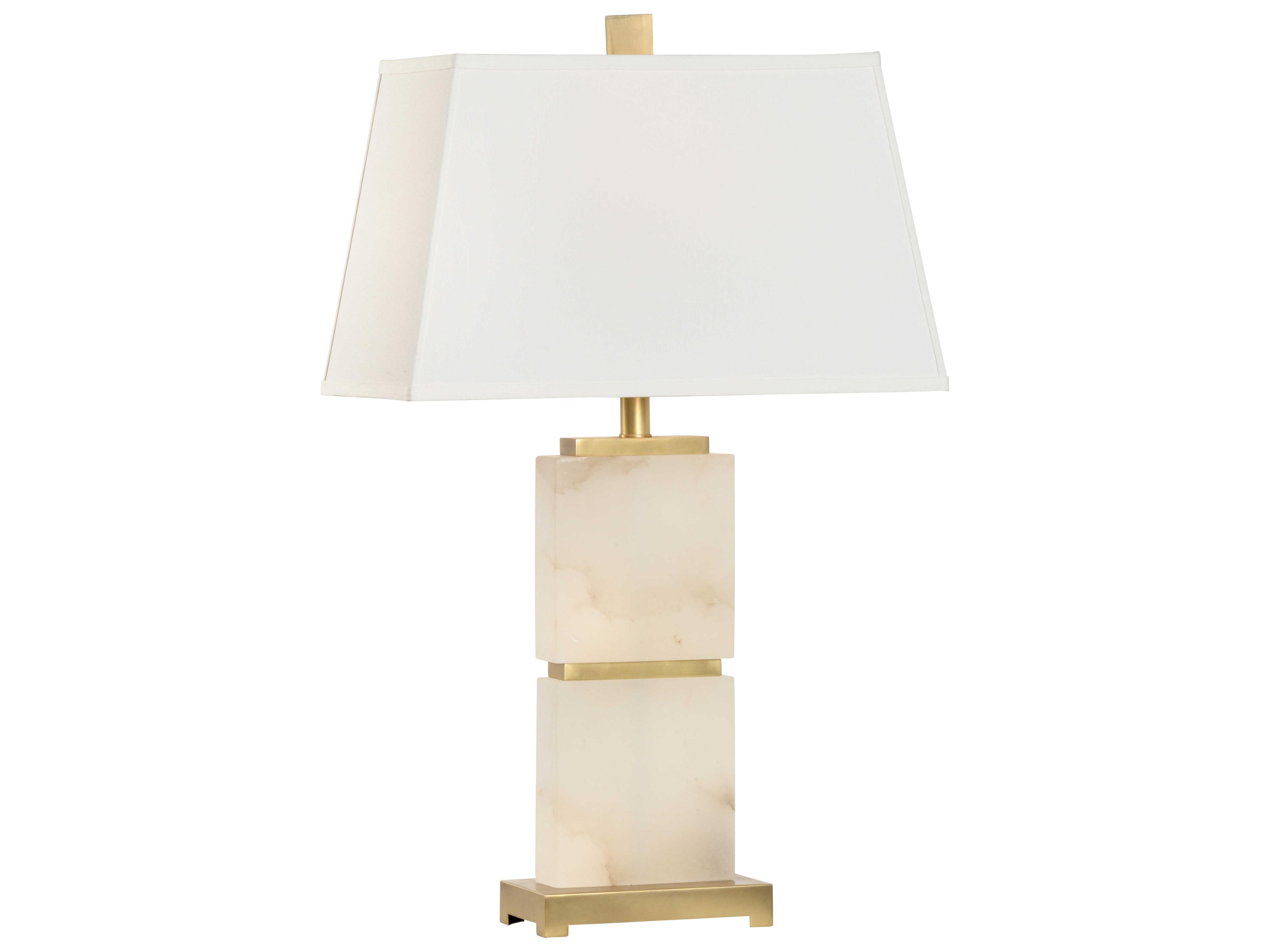 Wildwood Parker Natural White Linen Gold Buffet Lamp