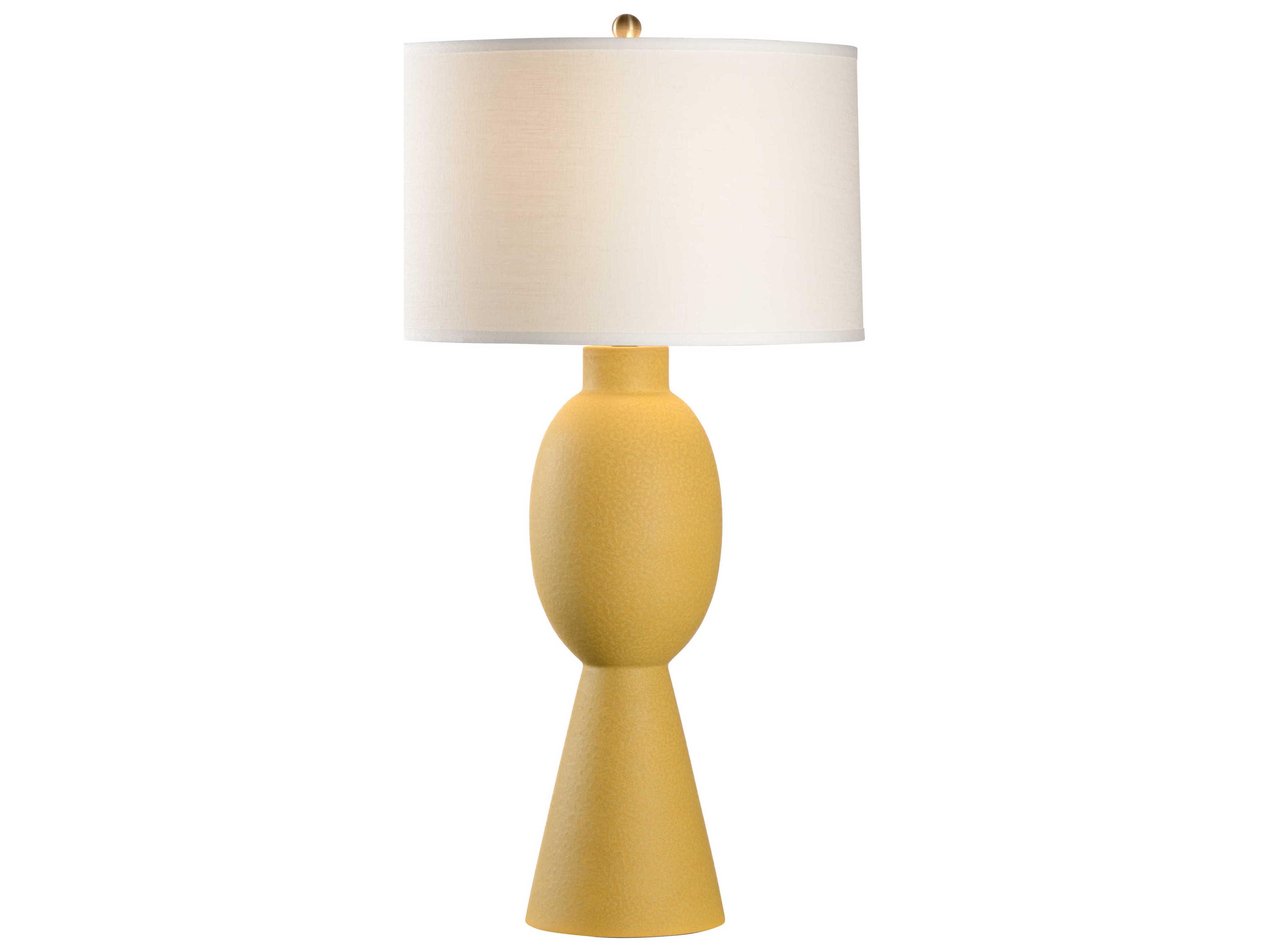 Lisbon Ochre Off White Linen Orange Buffet Lamp