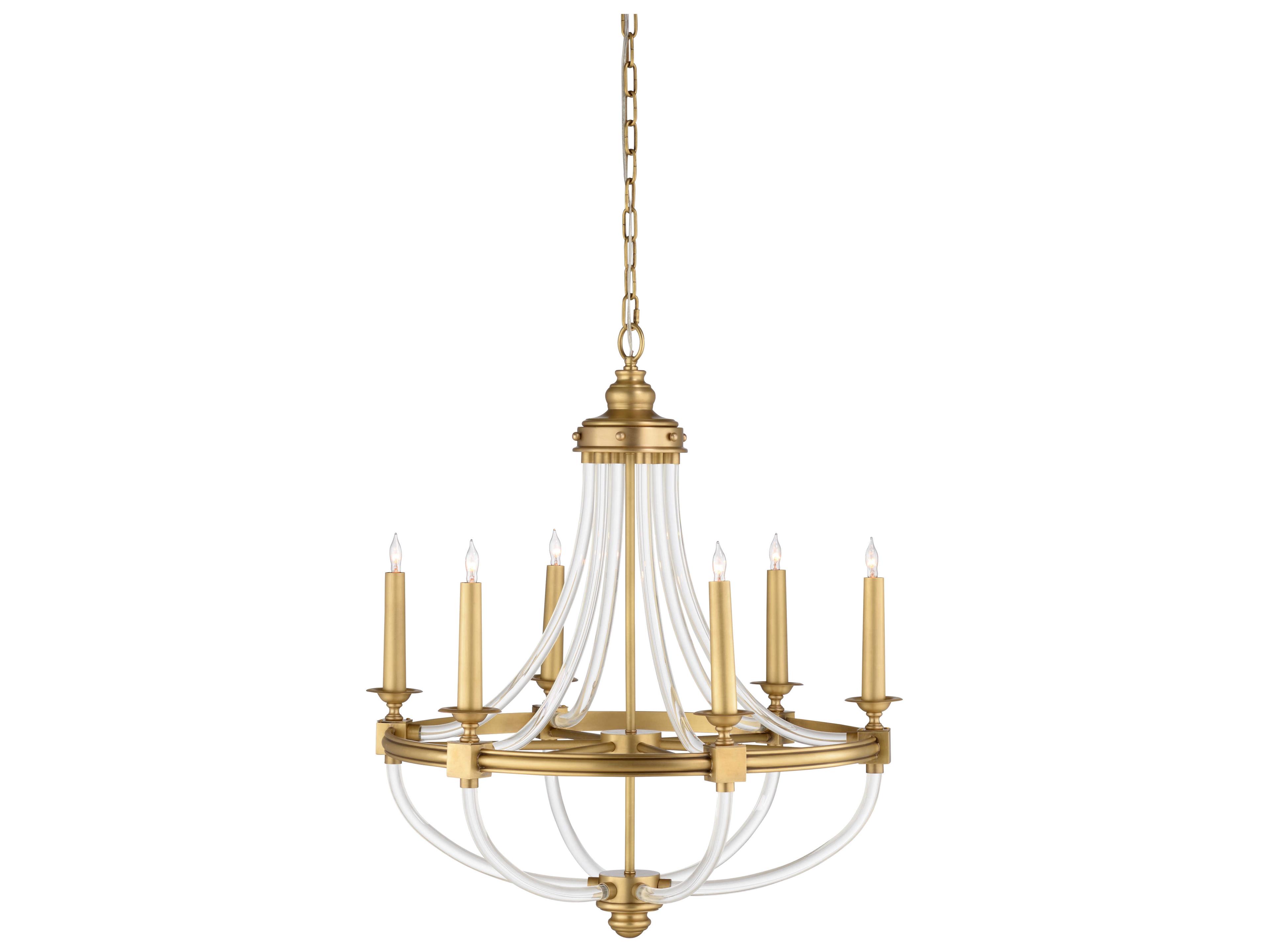 Prospect 6-Light Gold Brass Chandelier