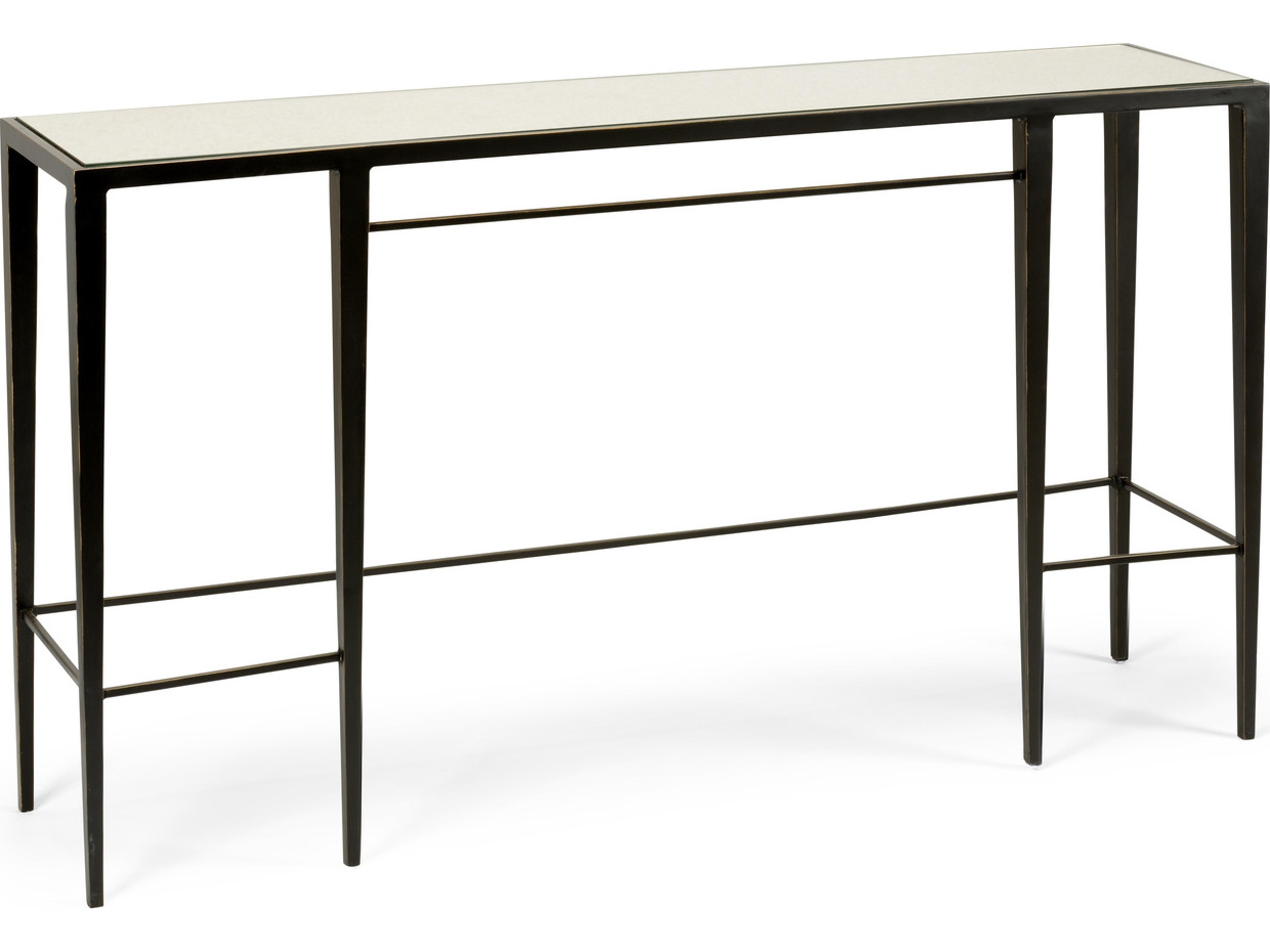 Chelsea Rectangular Glass Bronze Console Table