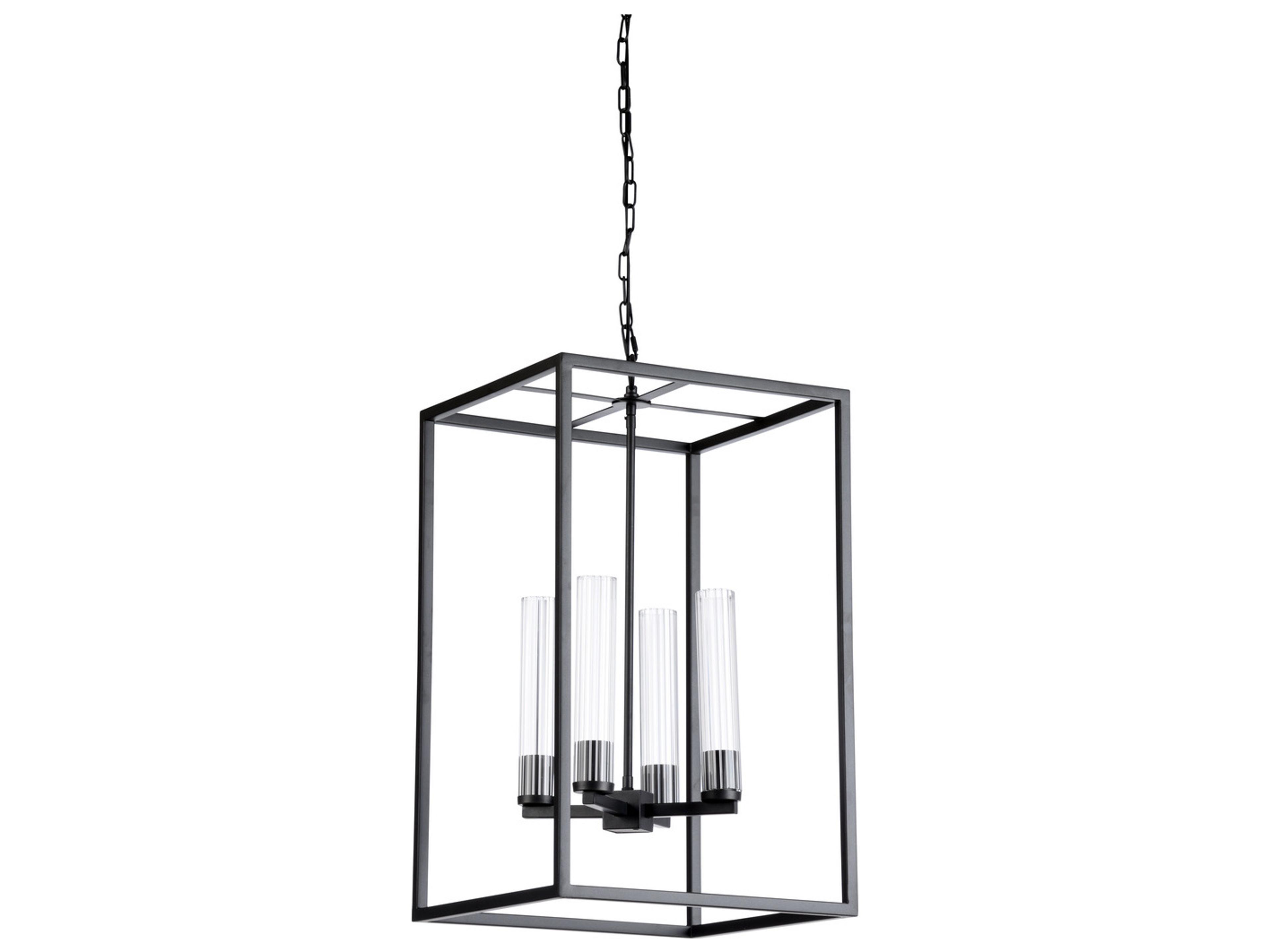 Dexter 4-Light Bronze Cylinder Lantern Chandelier