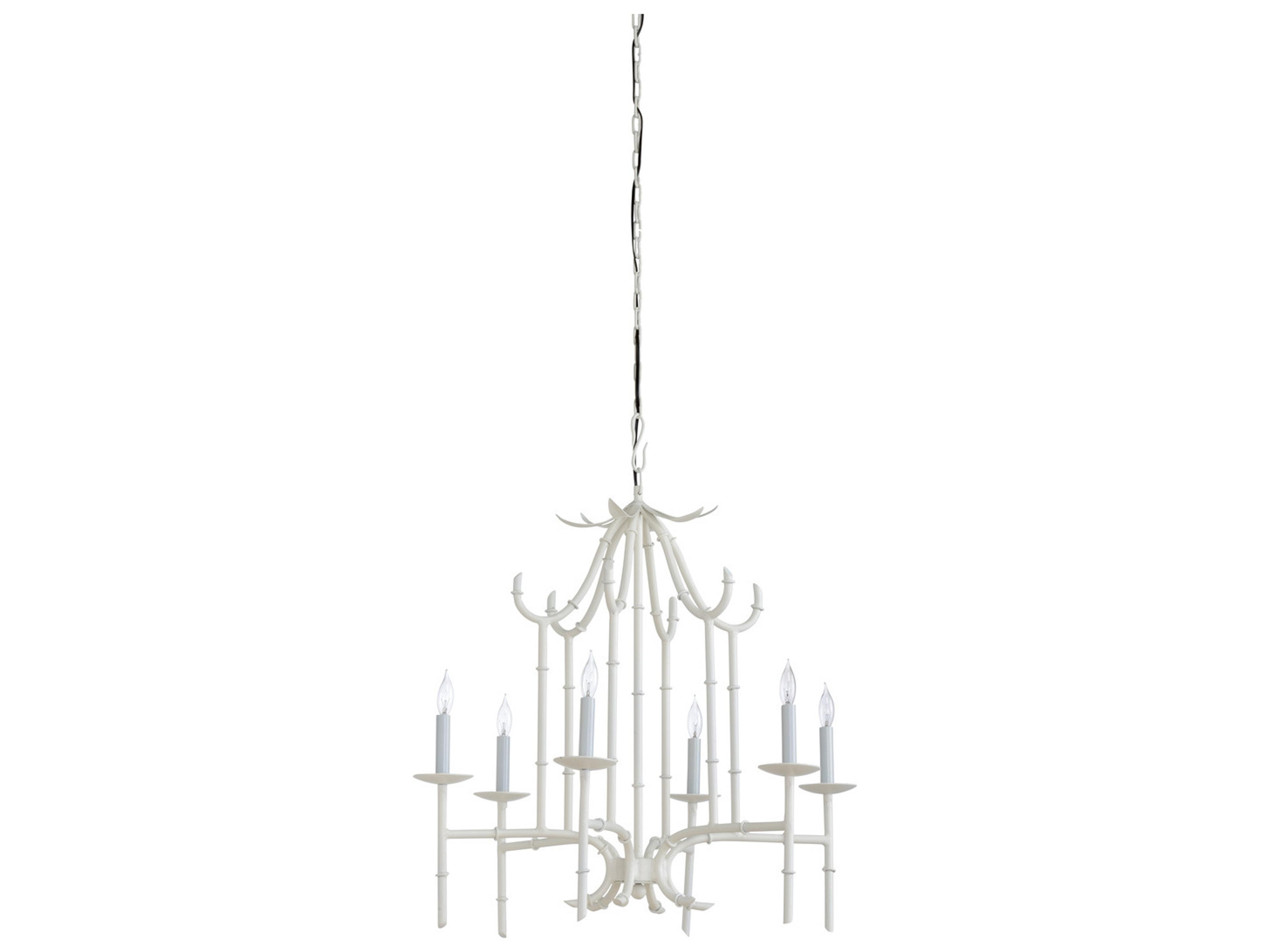 Draper 6-Light White Diamond Chandelier