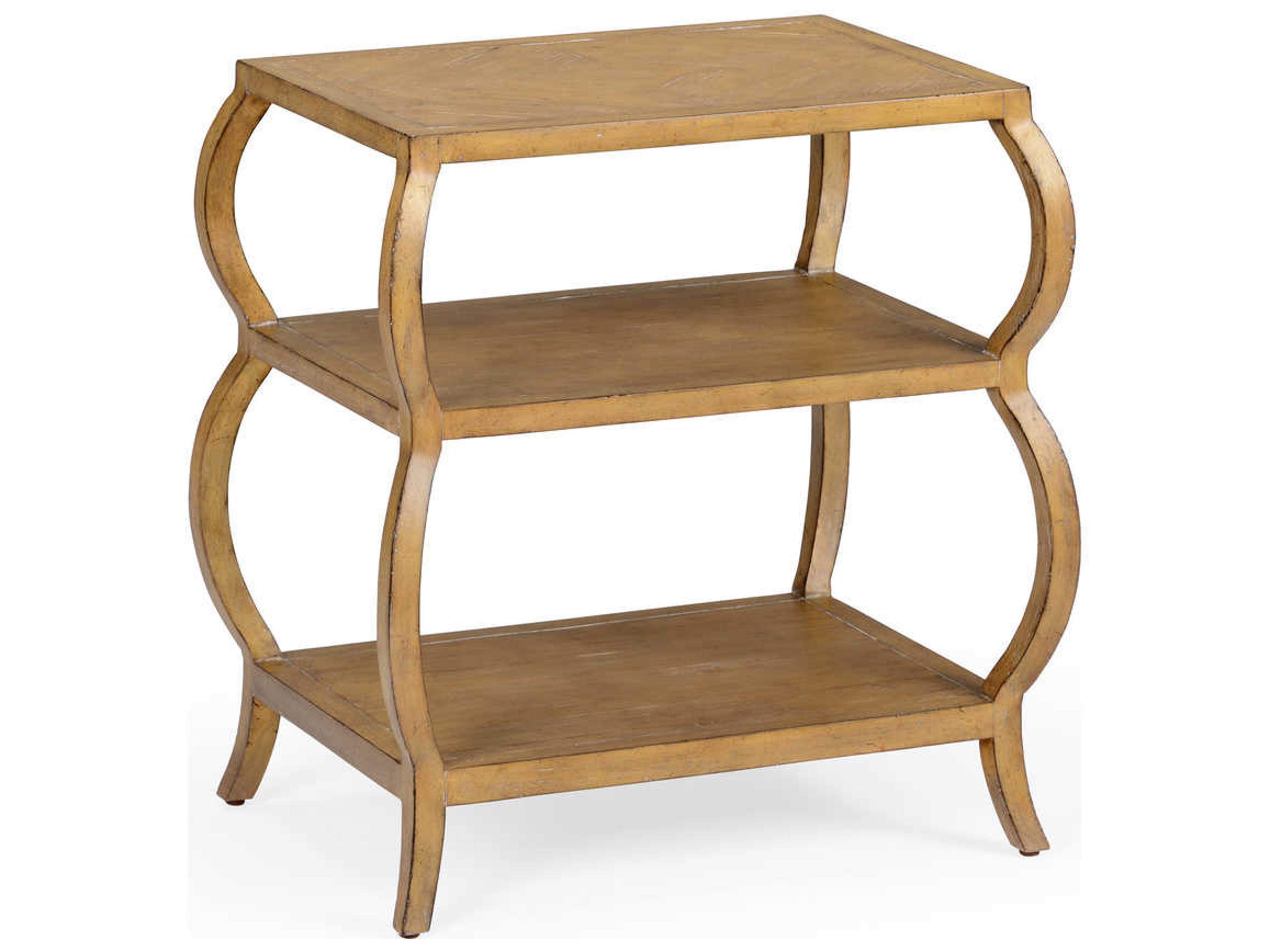 Kate Rectangular Wood Honey End Table