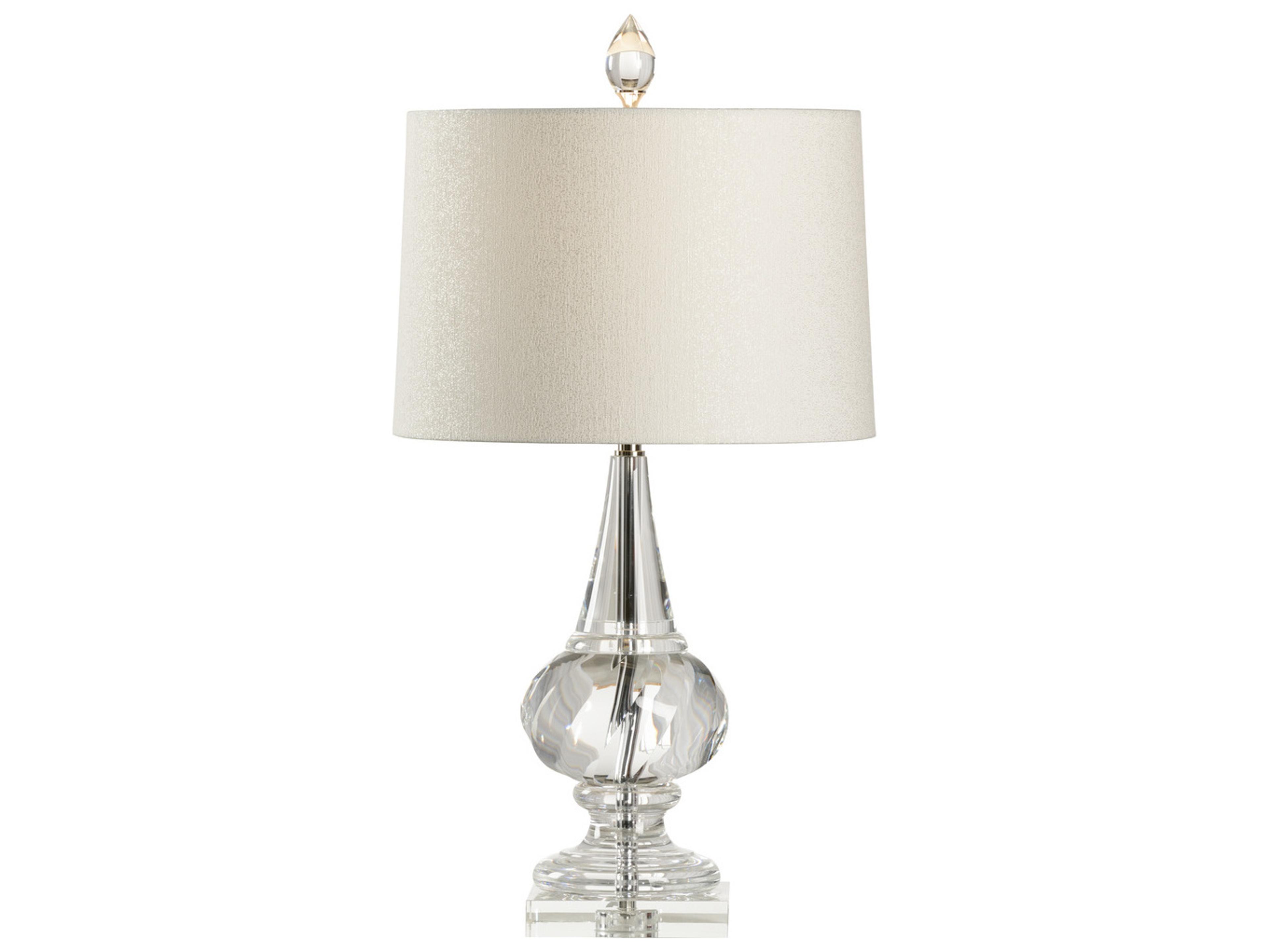 Wildwood Flacon Clear White Silkette Buffet Lamp