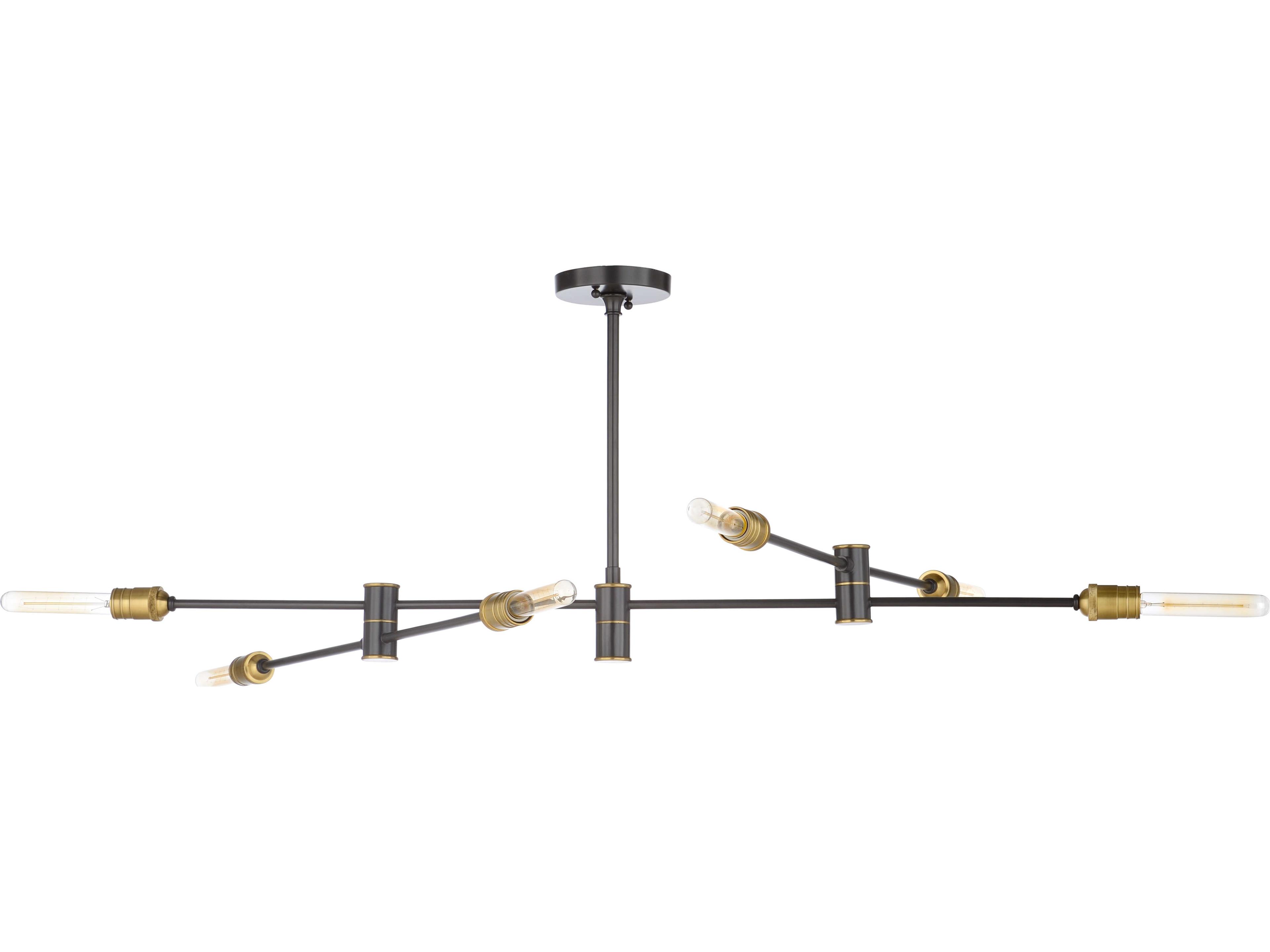 Wildwood Pluton 6-Light Gunmetal Linear Island Pendant