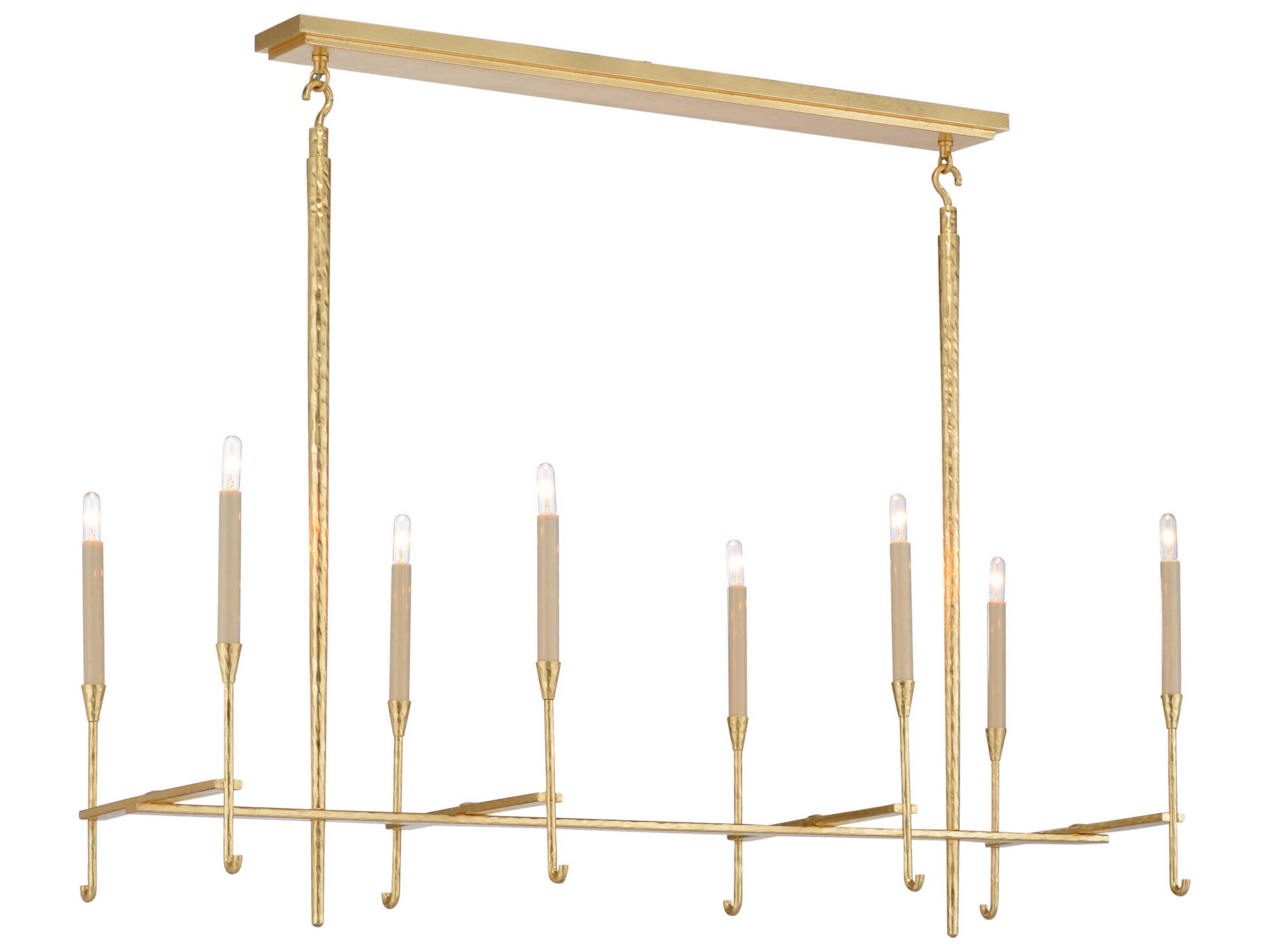 Wildwood Diego 8-Light Gold Leaf Linear Island Pendant