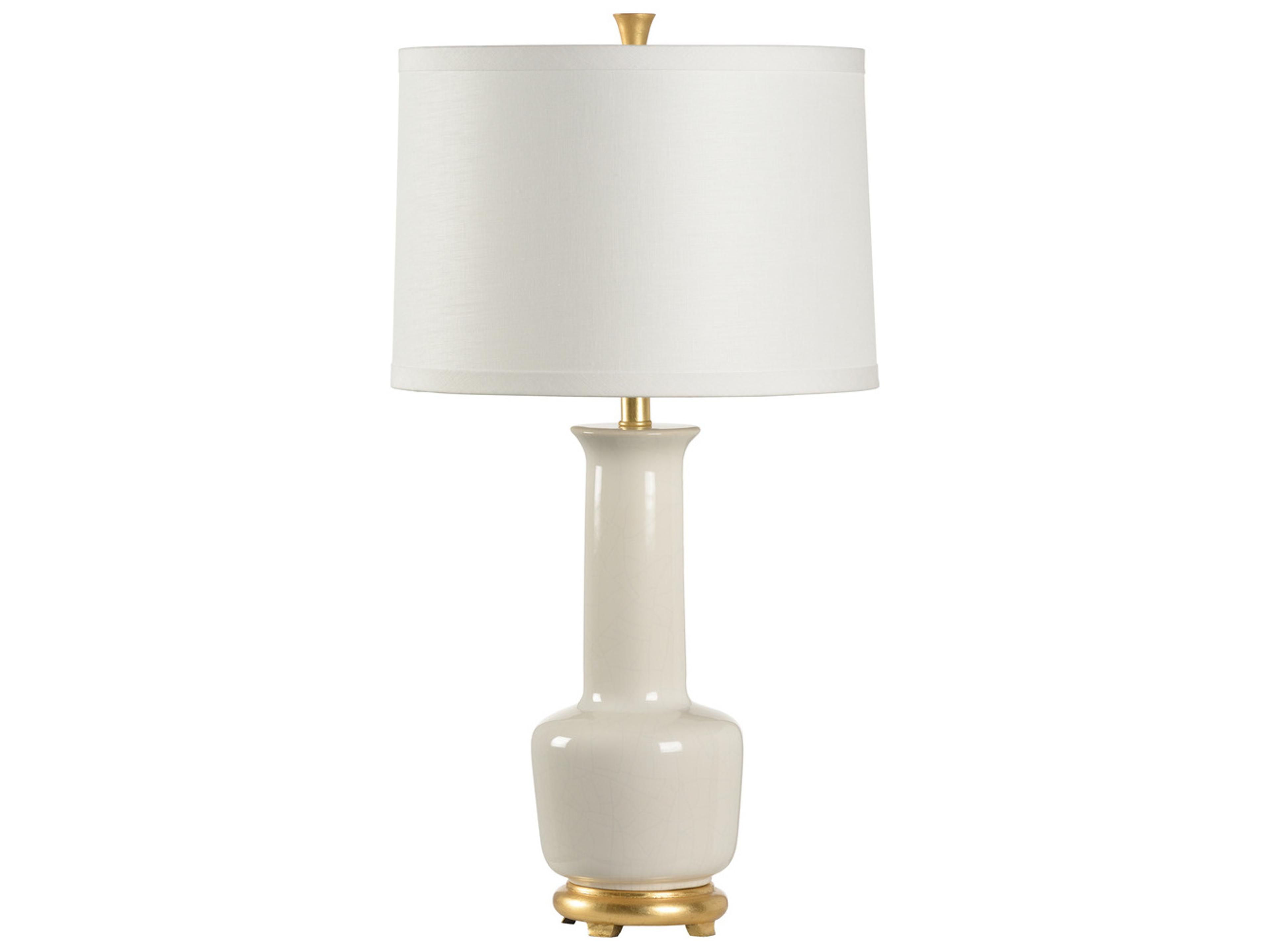 Olsen Snow Ivory Linen White Buffet Lamp
