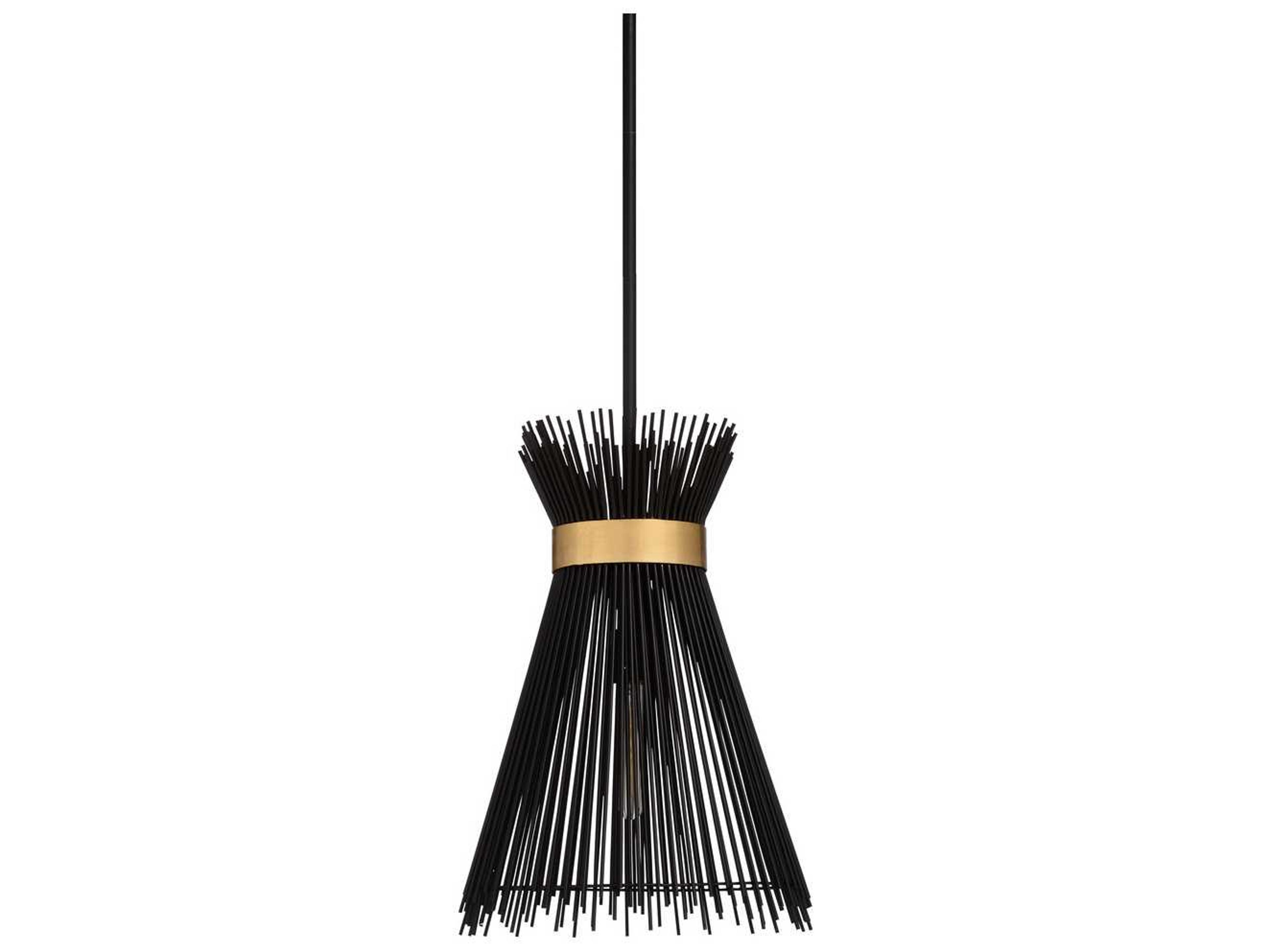 Wildwood Quimby 1-Light Black Gold Leaf Pendant