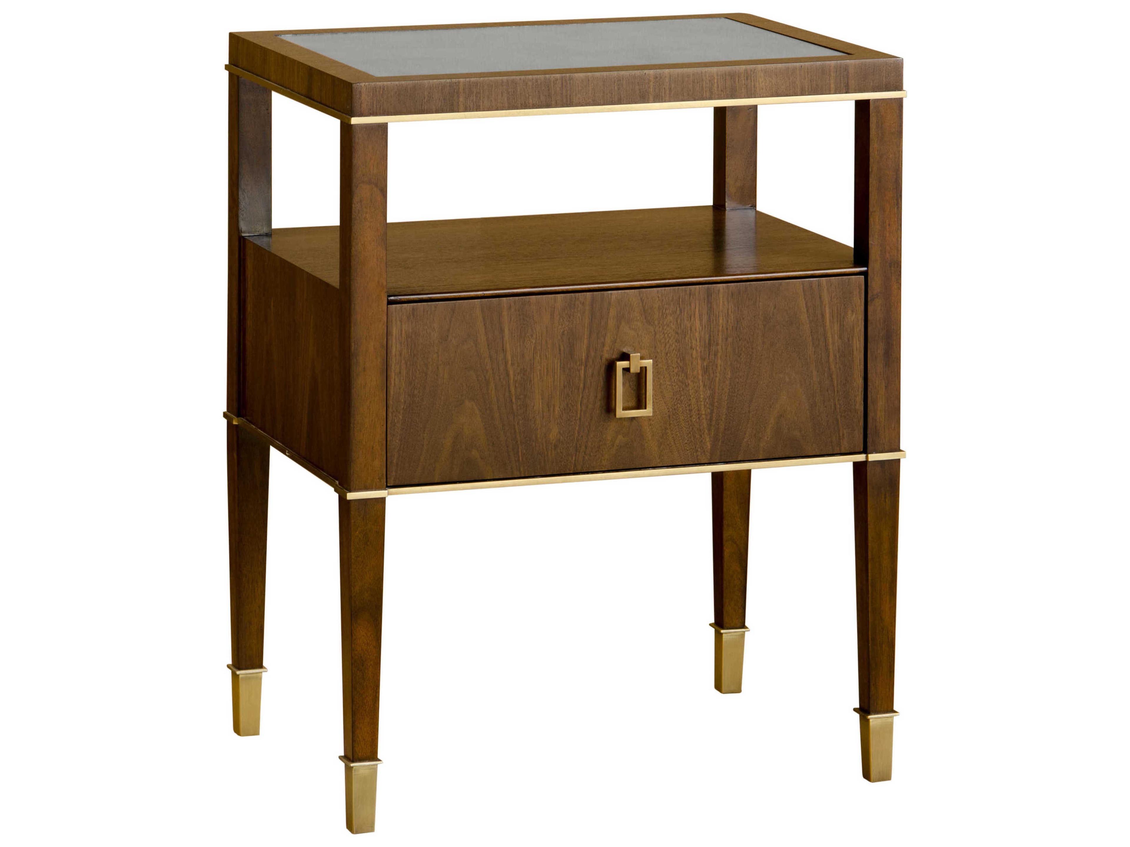Wildwood Brady 1-Drawer Brown Acacia Wood Nightstand
