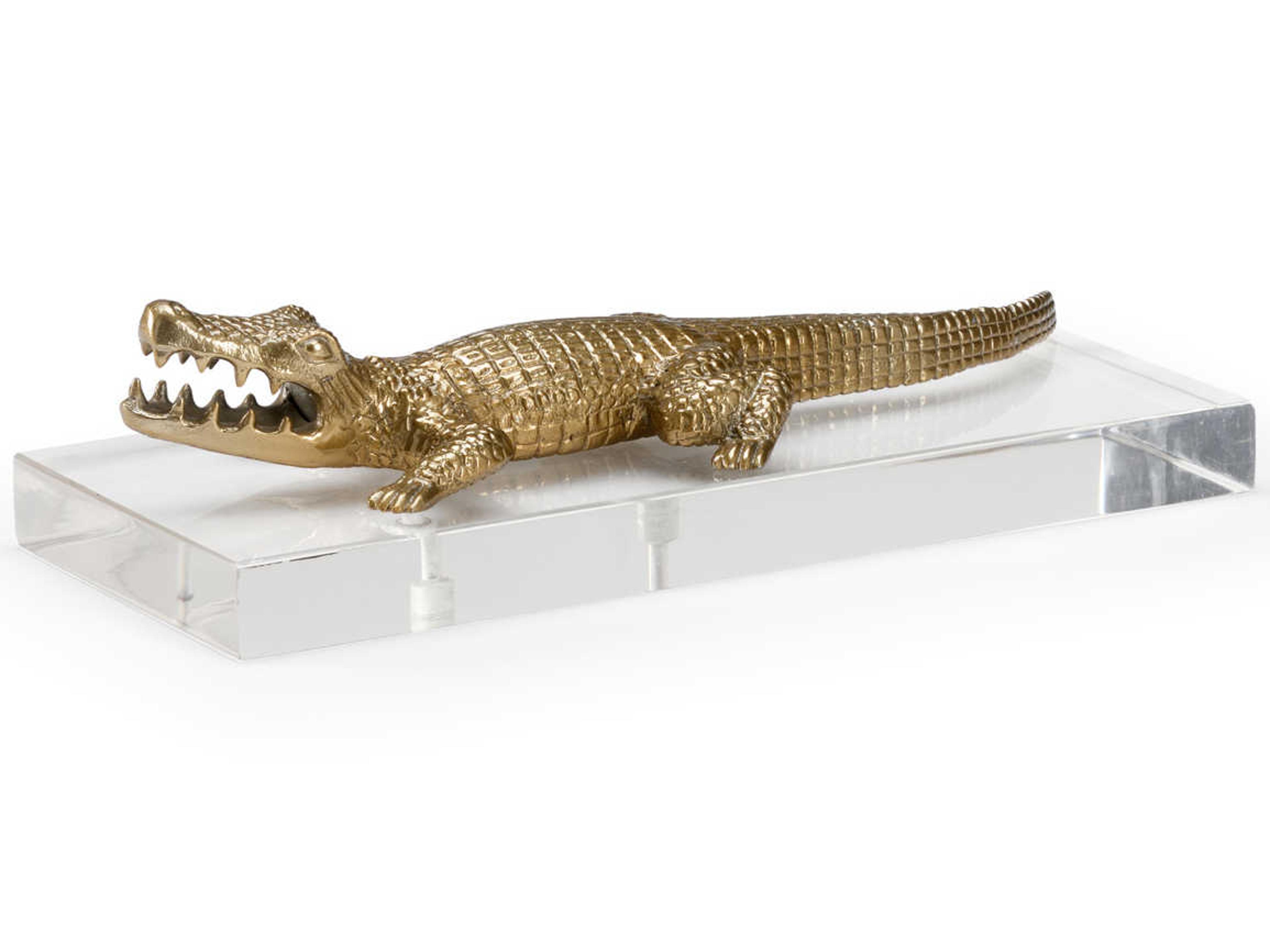 Wildwood Croc Of Brass Sculpture