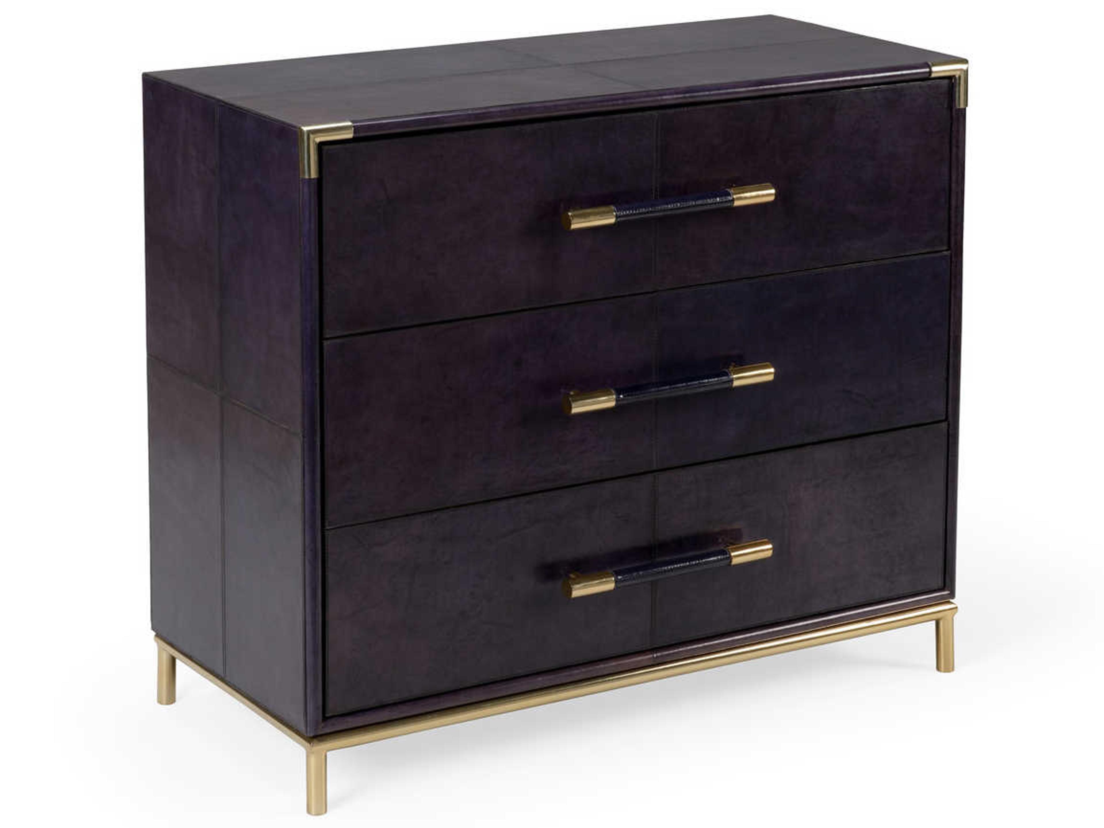 Bruce 3-Drawers Blue Dresser