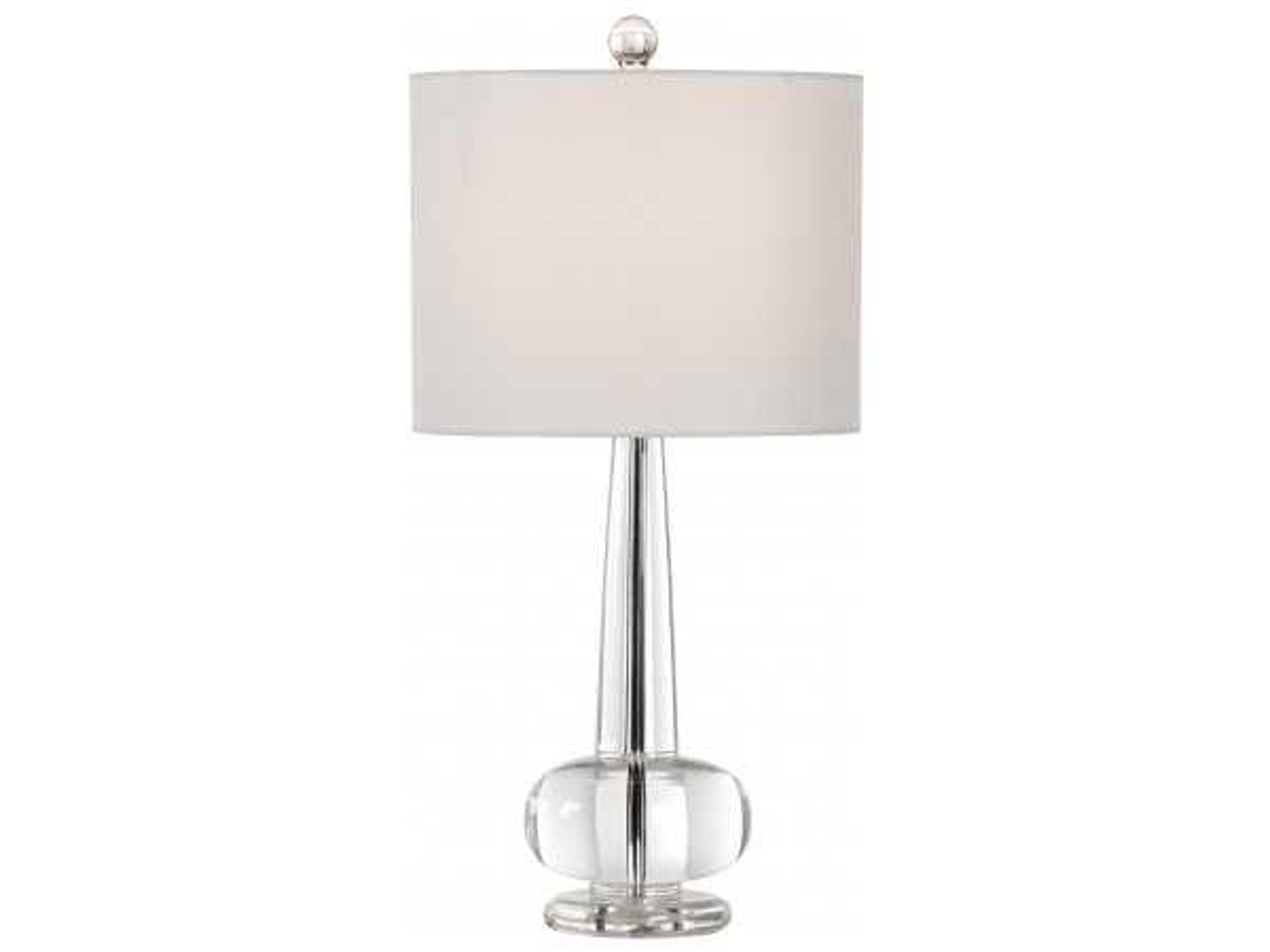 Wildwood Abbey Clear Off White Linen Buffet Lamp