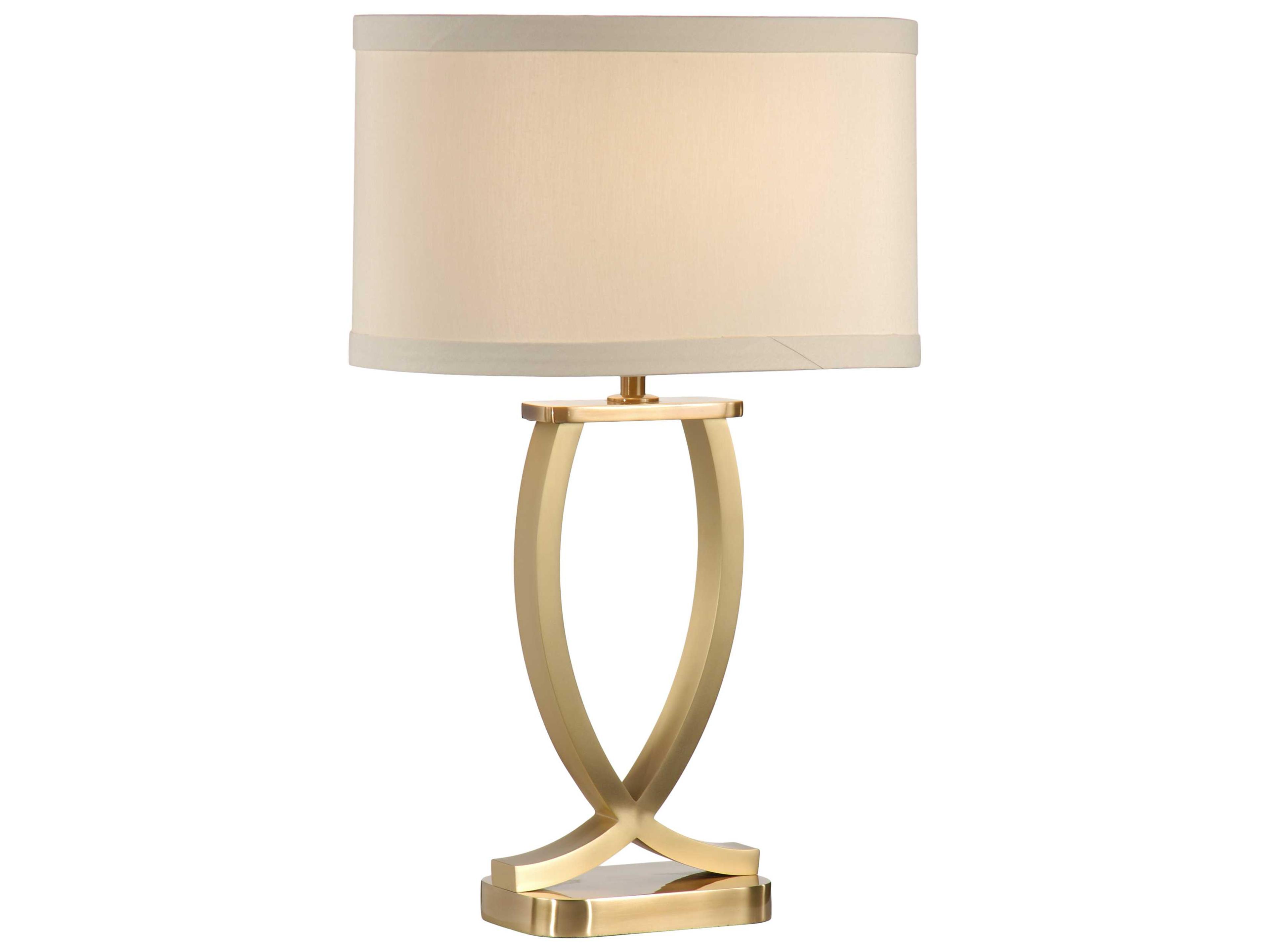 Arches Gold Light Taupe Silkette Brass Buffet Lamp