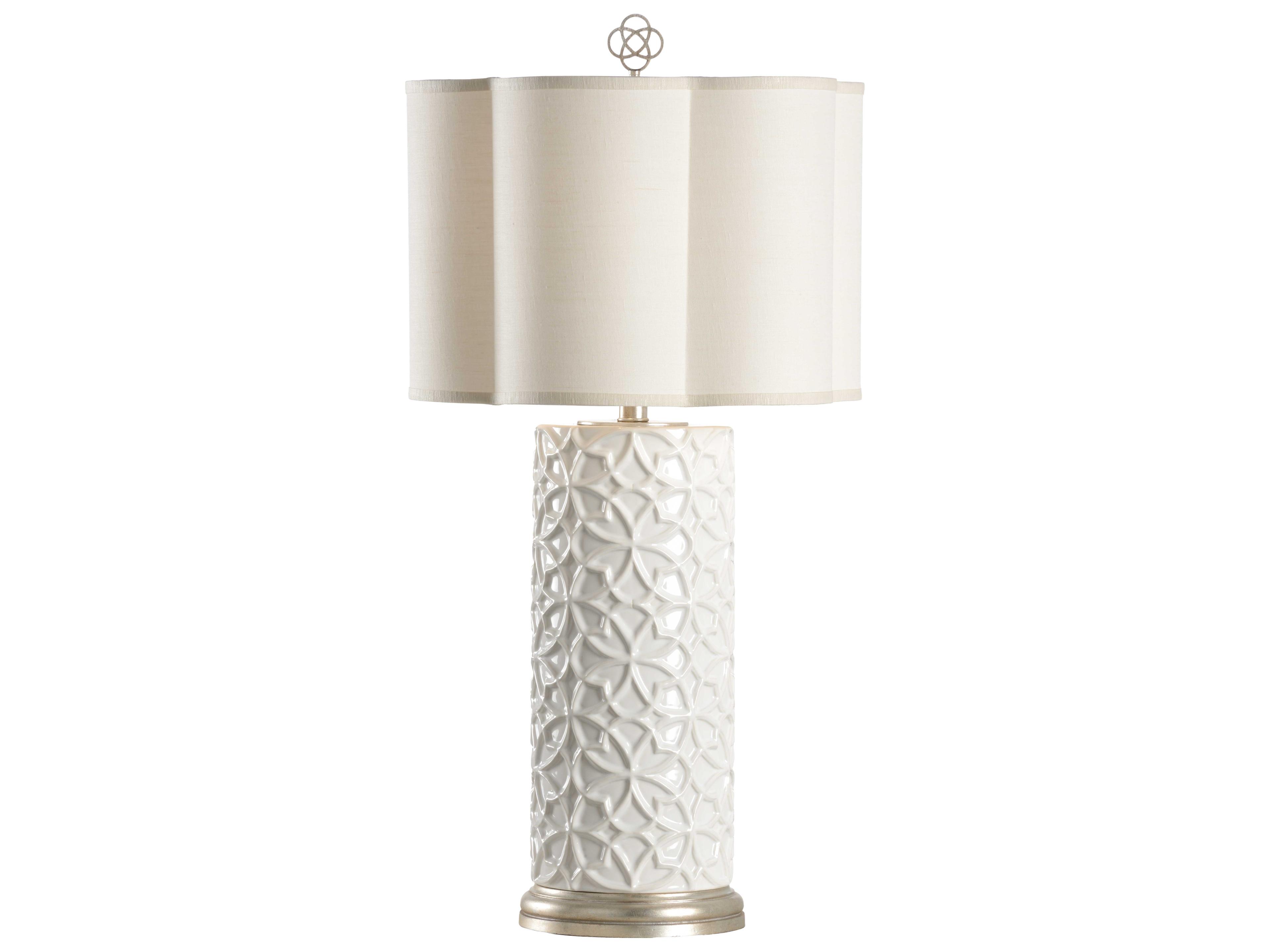 Cornelia Snow White Off Linen Buffet Lamp