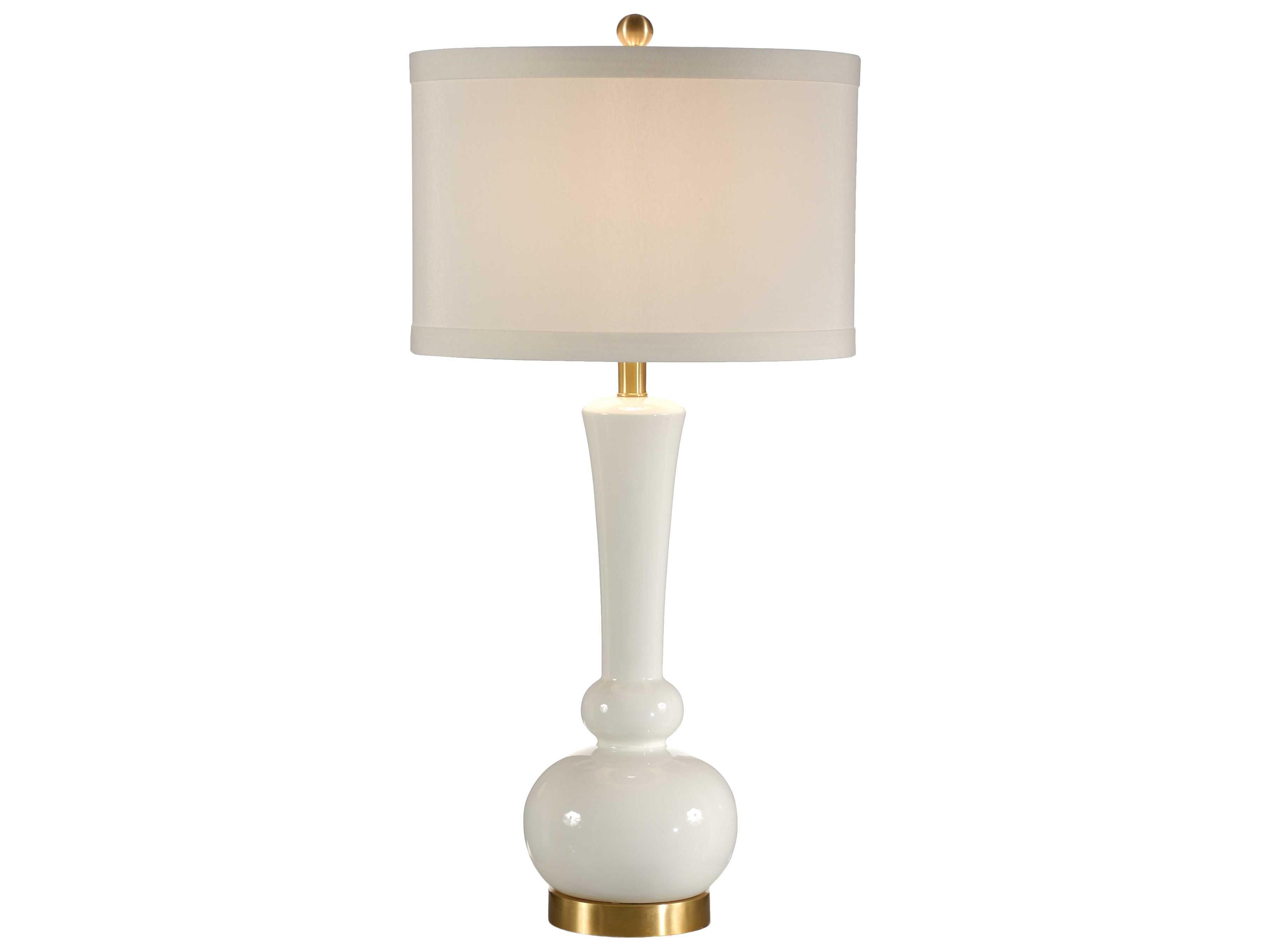 Astrid White Eggshell Silkette Buffet Lamp